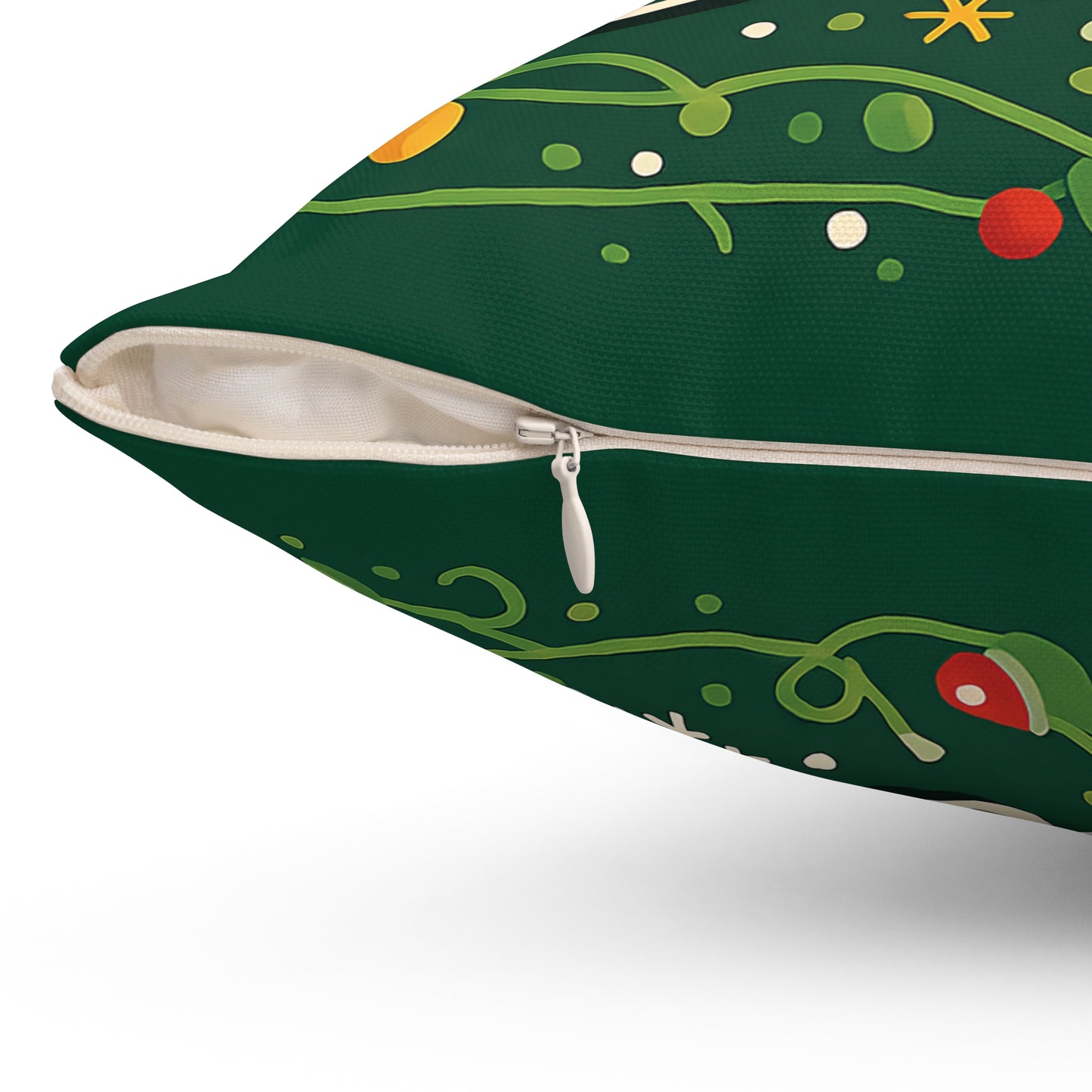 Merry and Bright Christmas Throw Pillow, Festive Holiday Decor