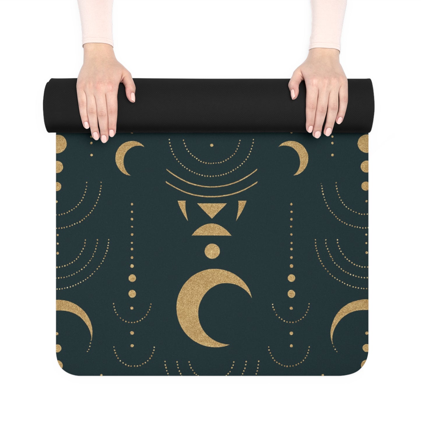 Mystical Moon Yoga Mat | Eco-Friendly Rubber Exercise Mat, Perfect for Meditation, Home Workouts, Yoga Classes