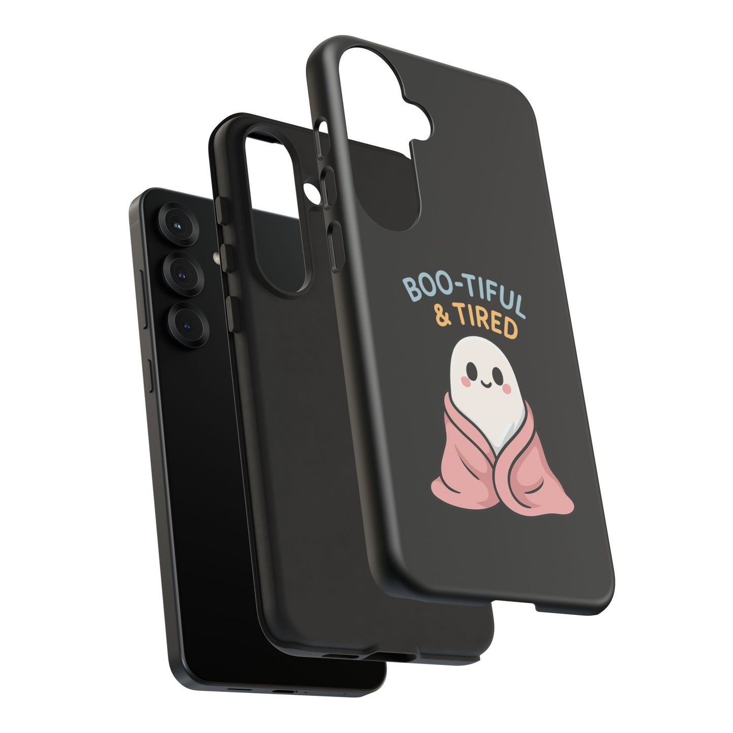 Boo-tiful & Tired Phone Case, Halloween-Themed Design