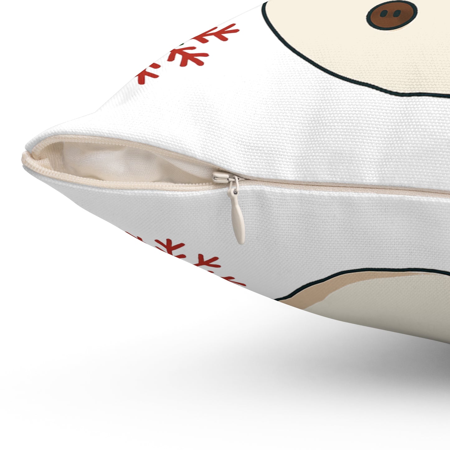 Snowman Throw Pillow — Festive Christmas Decorative Cushion