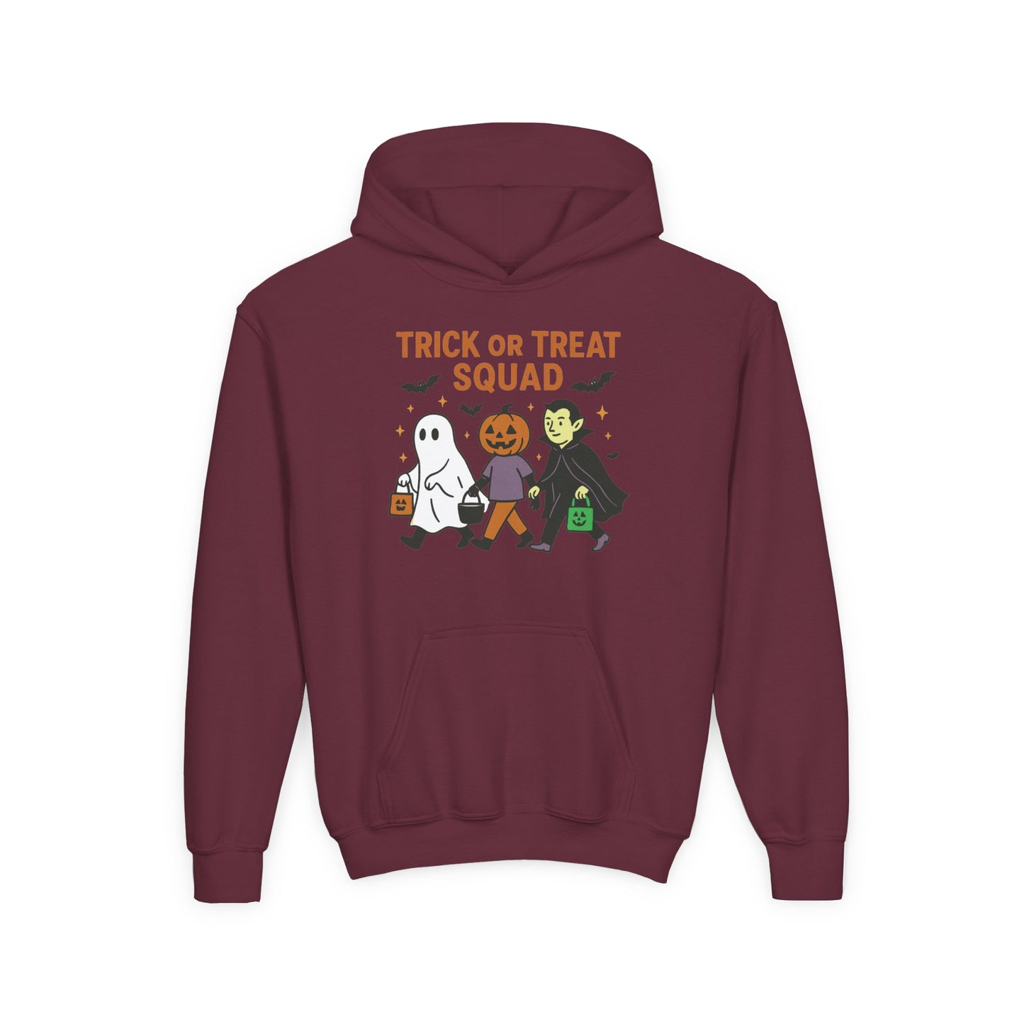 Youth Halloween Sweatshirt - Trick or Treat Squad, Cute Kids Hoodie