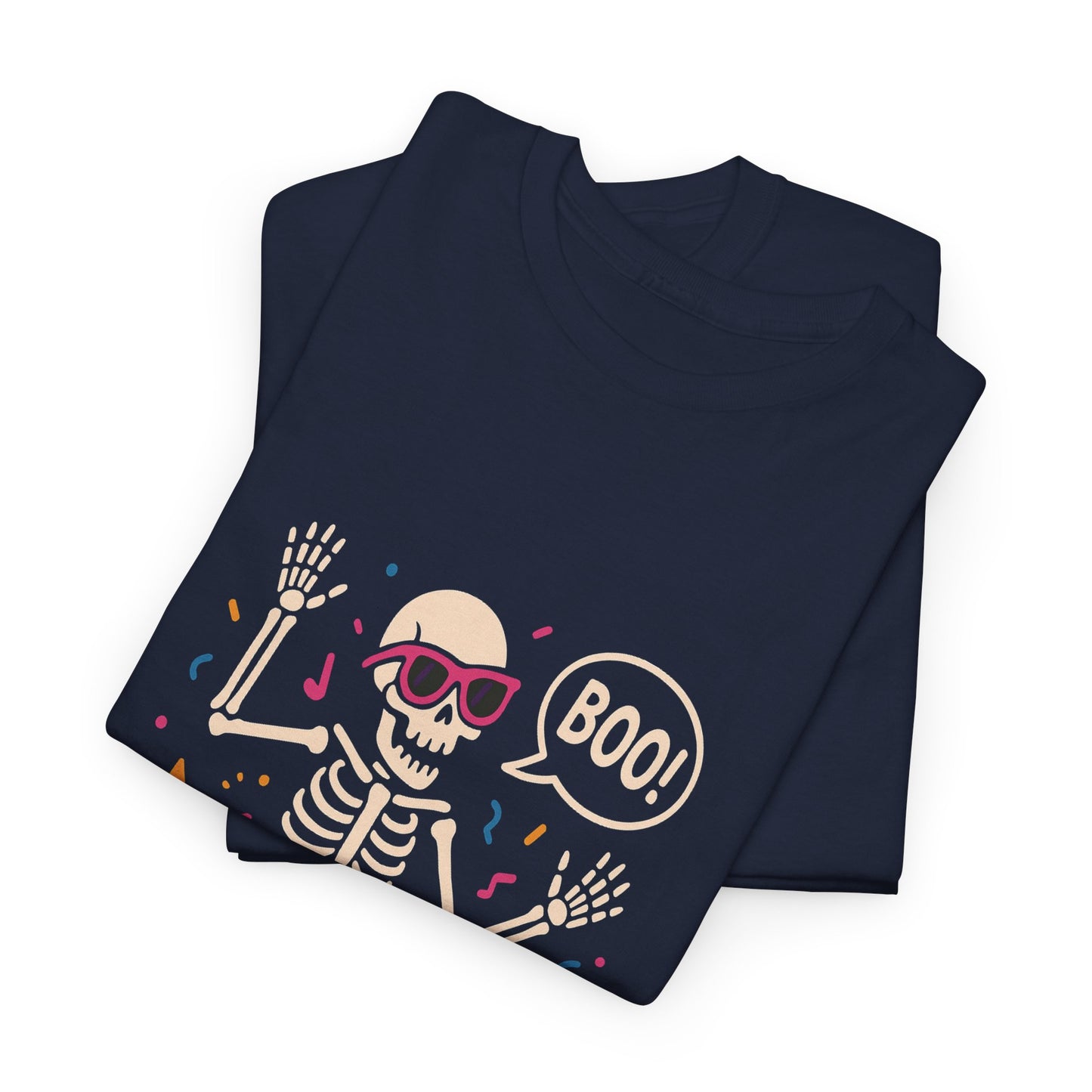 Halloween Skeleton Tee, Unisex Graphic Tee, Spooky Fun Shirt