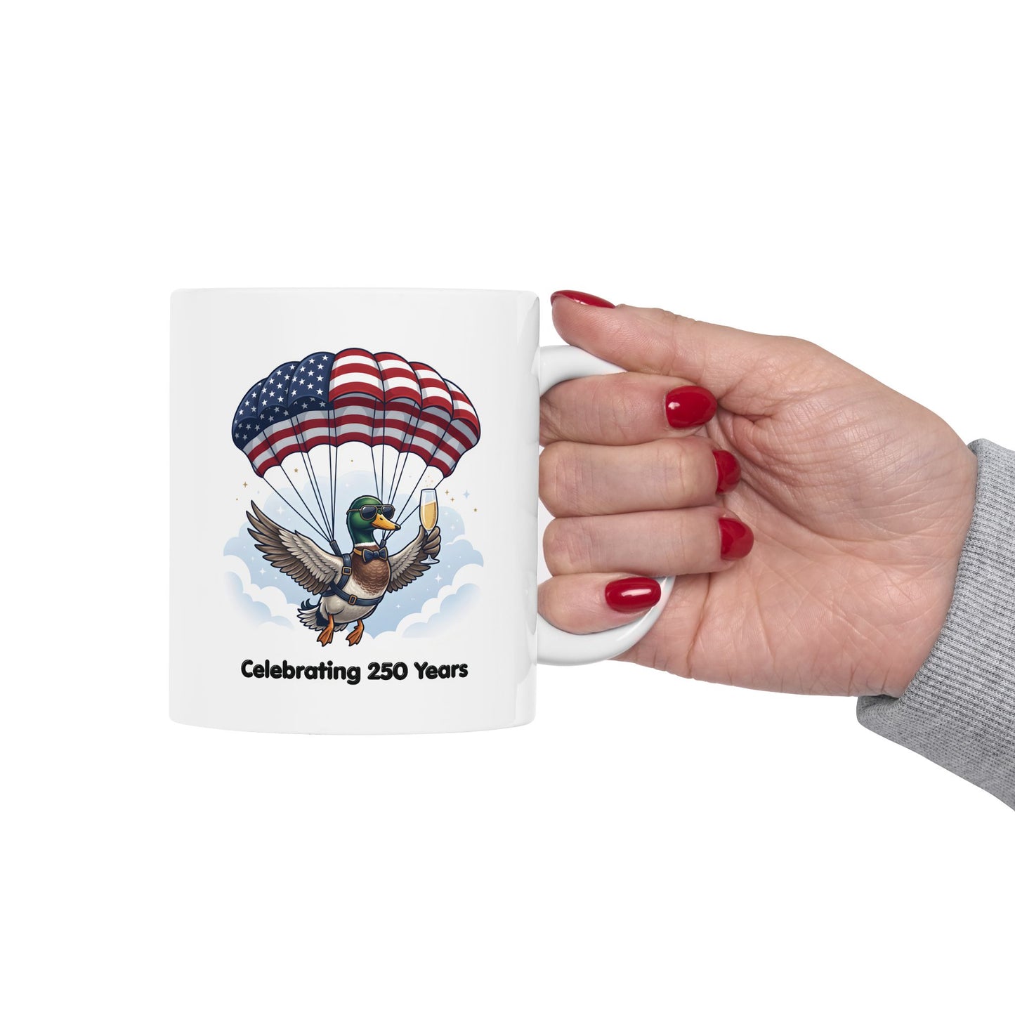 Patriotic Duck Ceramic Mug
