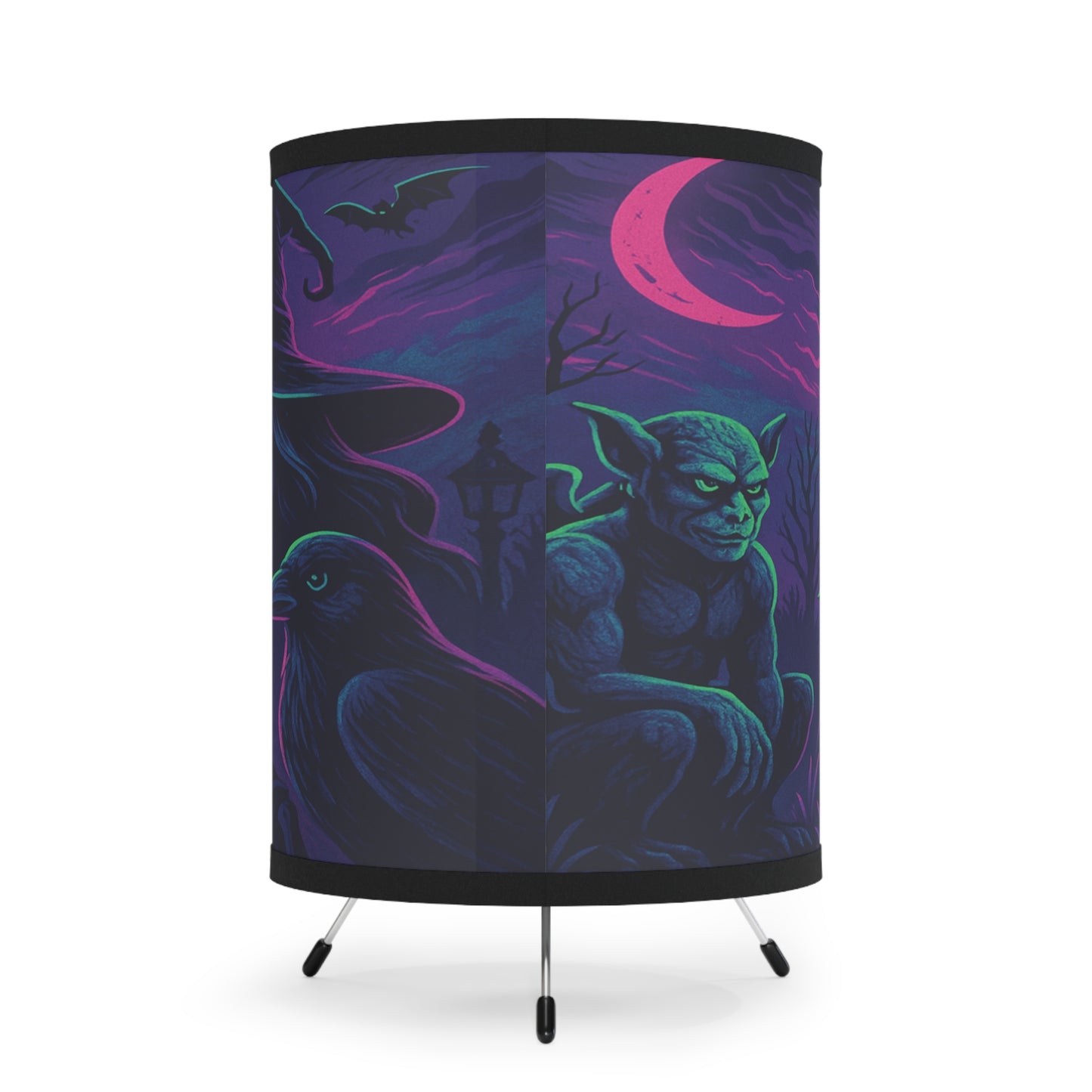 Halloween Tripod Lamp, Spooky Home Decor, Unique Nightlight for Parties