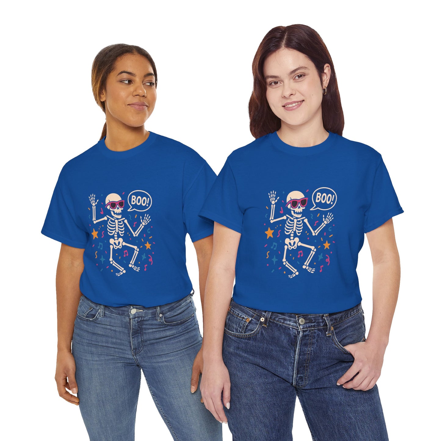 Halloween Skeleton Tee, Unisex Graphic Tee, Spooky Fun Shirt
