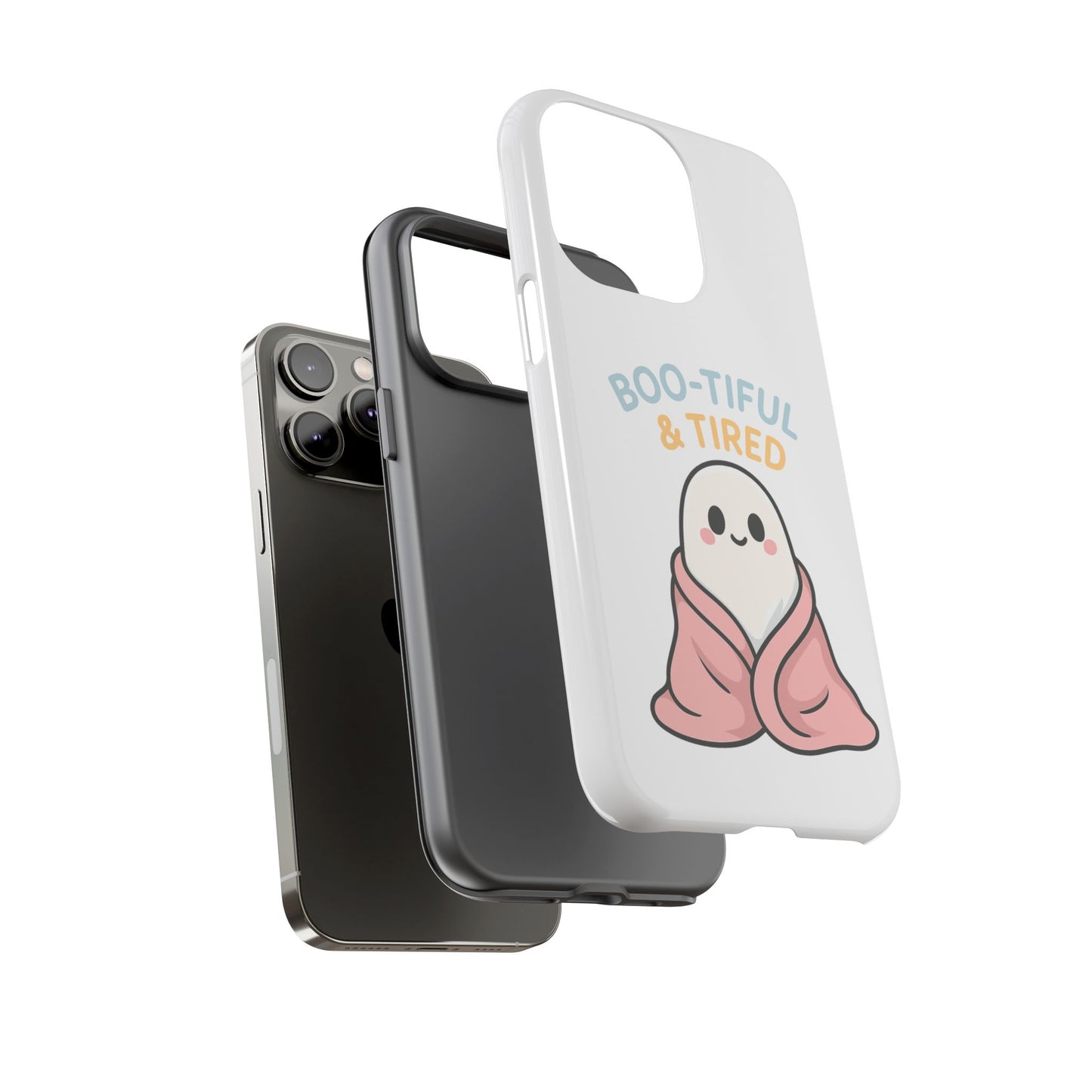 Boo-tiful & Tired Phone Case, Halloween-Themed Design
