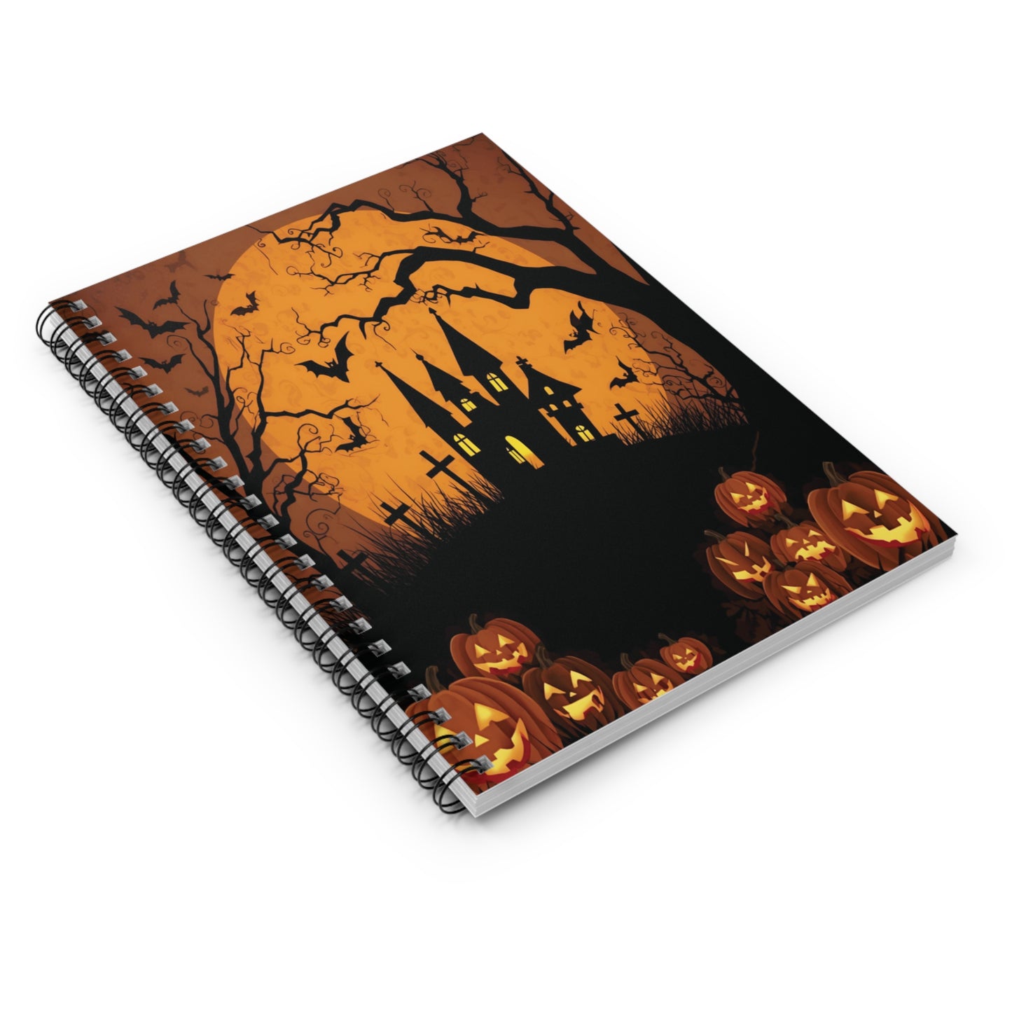 Halloween-Themed Spiral Notebook | Spooky Journal for Notes