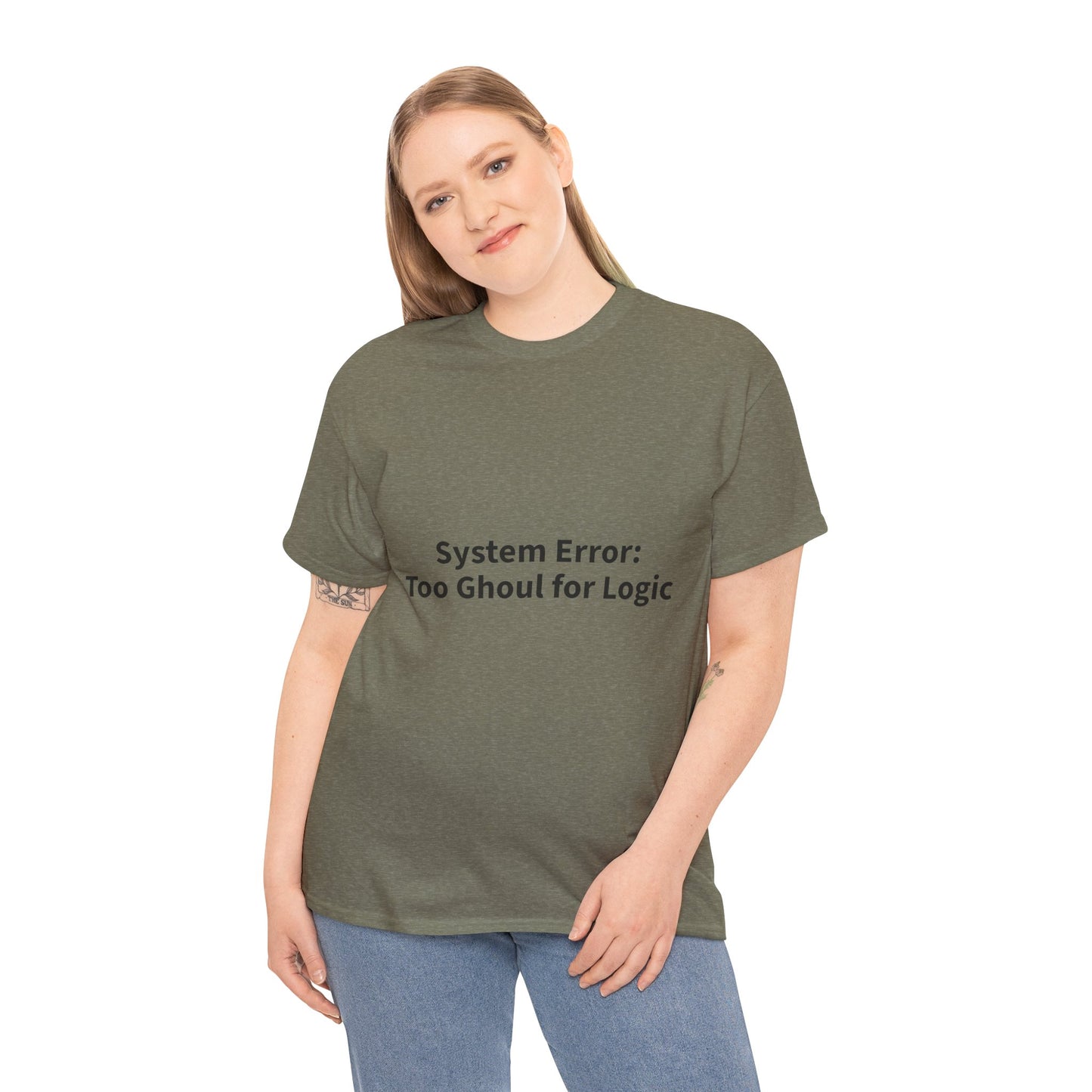 System Error Tee - Unisex Heavy Cotton Shirt, Perfect for Halloween, Geeky Fun