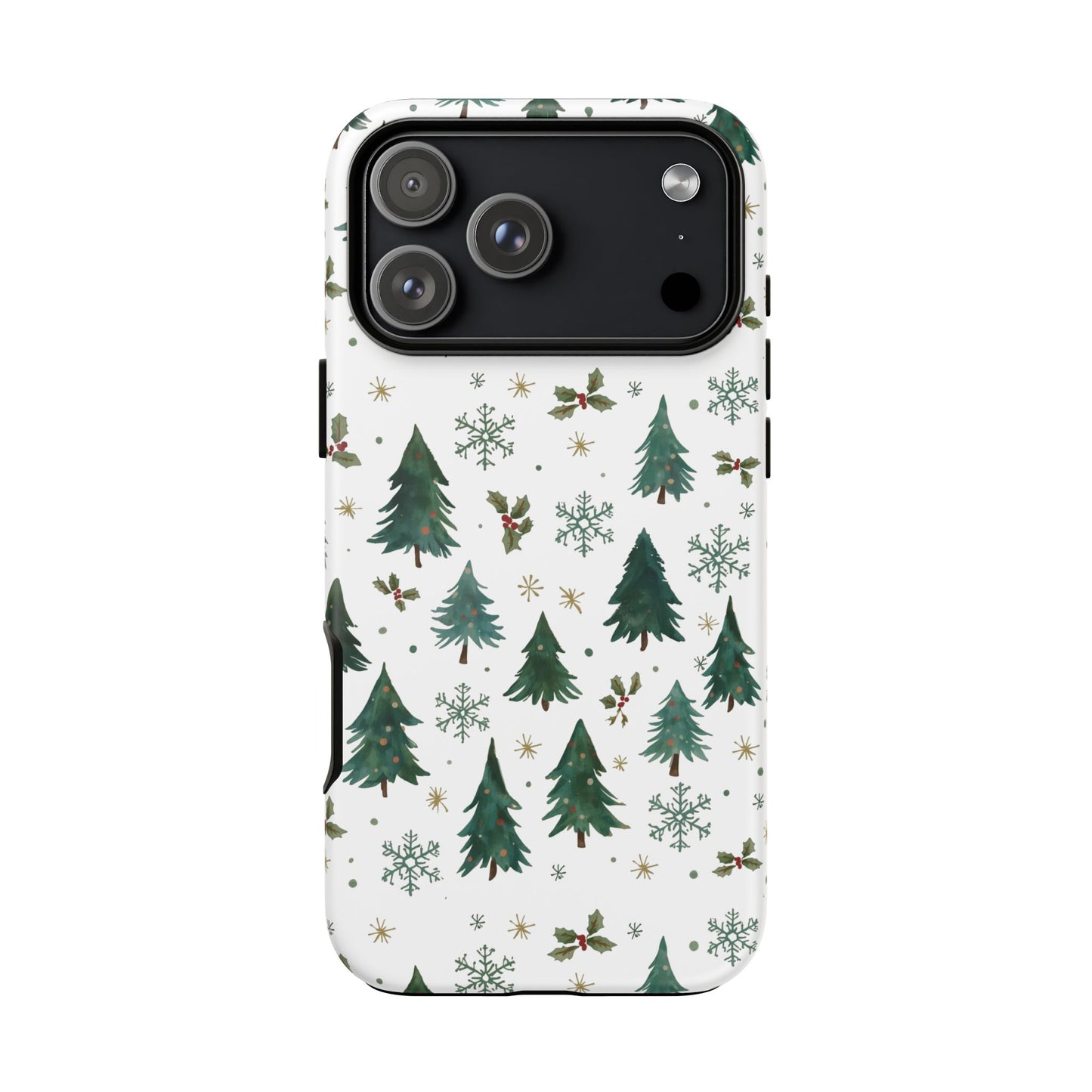 Winter Forest Phone Case, Christmas-Themed Dual Layer Phone Case for Iphone 17, 16, 15 & Samsung
