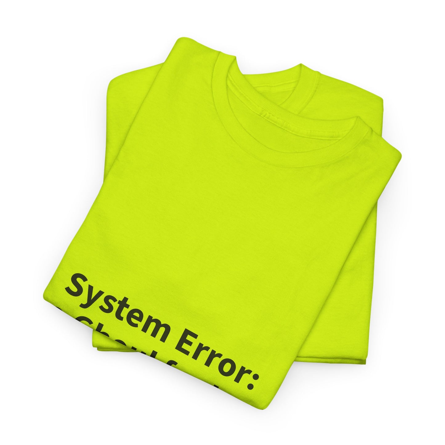 System Error Tee - Unisex Heavy Cotton Shirt, Perfect for Halloween, Geeky Fun