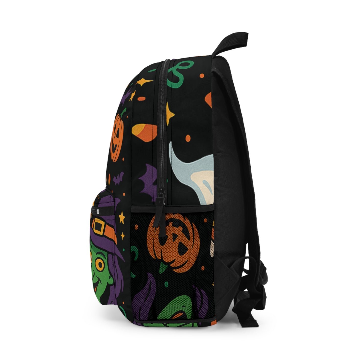 Halloween-Themed Backpack with Ghosts and Pumpkins, Spooky Season