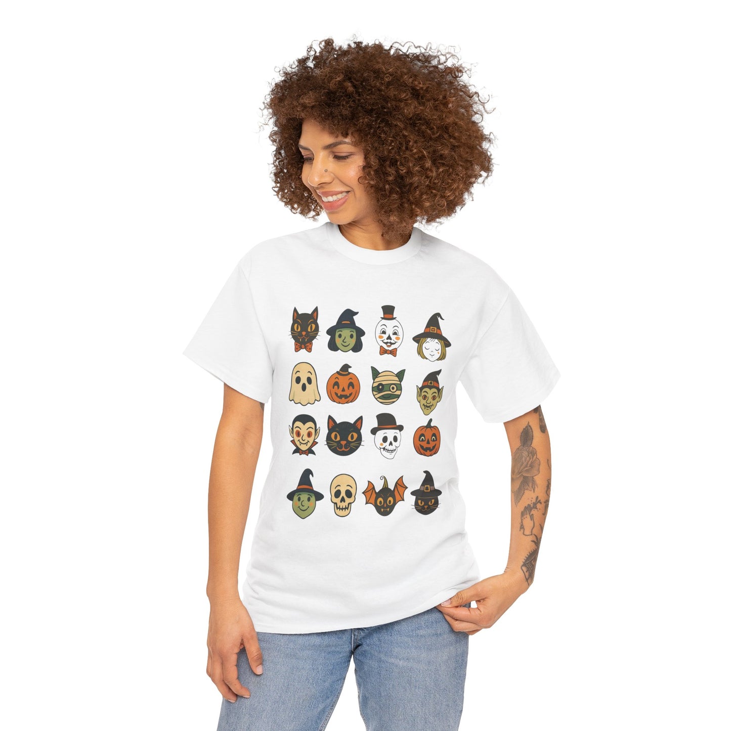 Halloween Graphic Tee, Unisex Heavy Cotton Shirt