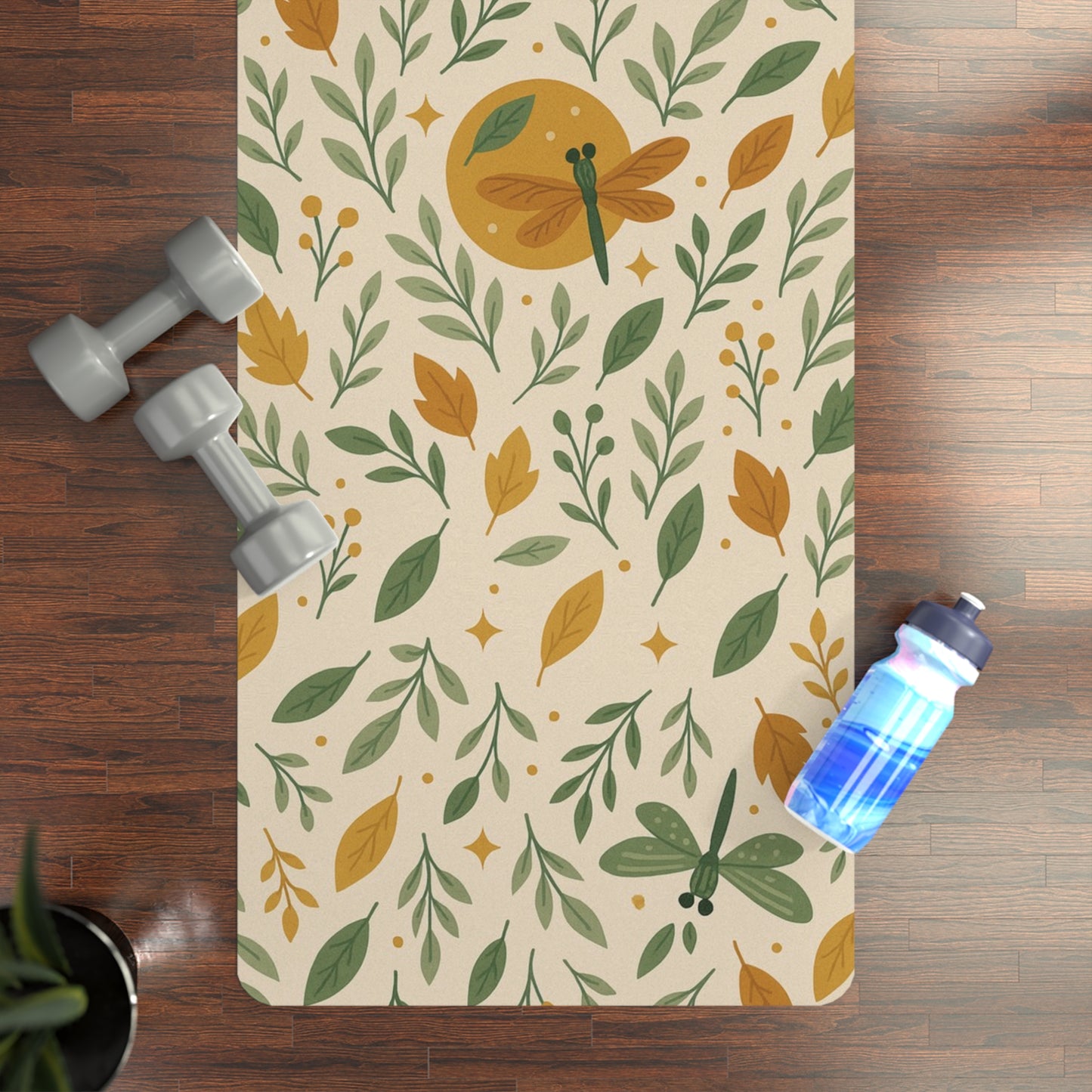 Eco-Friendly Floral Yoga Mat for Home Practice, Exercise Mat