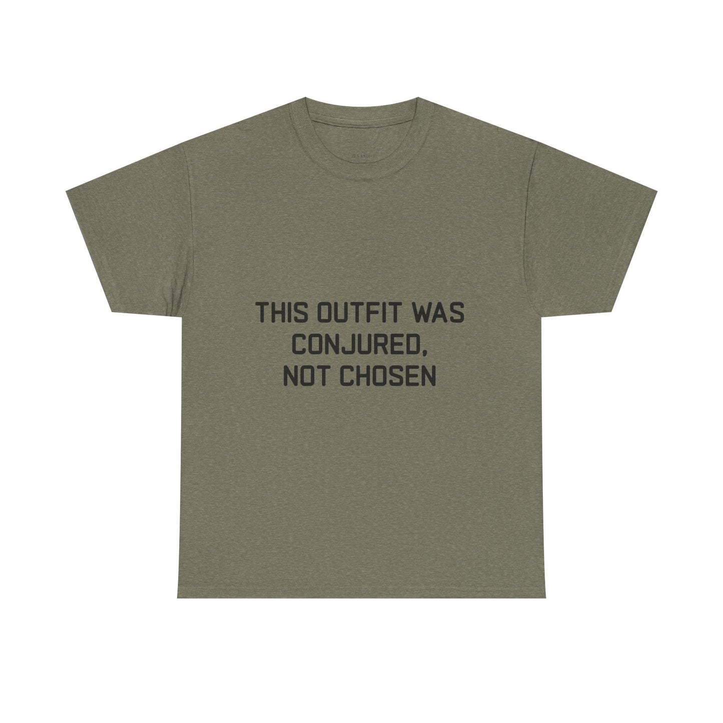 Unisex Heavy Cotton Tee - 'This Outfit Was Conjured, Not Chosen' - Funny Halloween T-shirt
