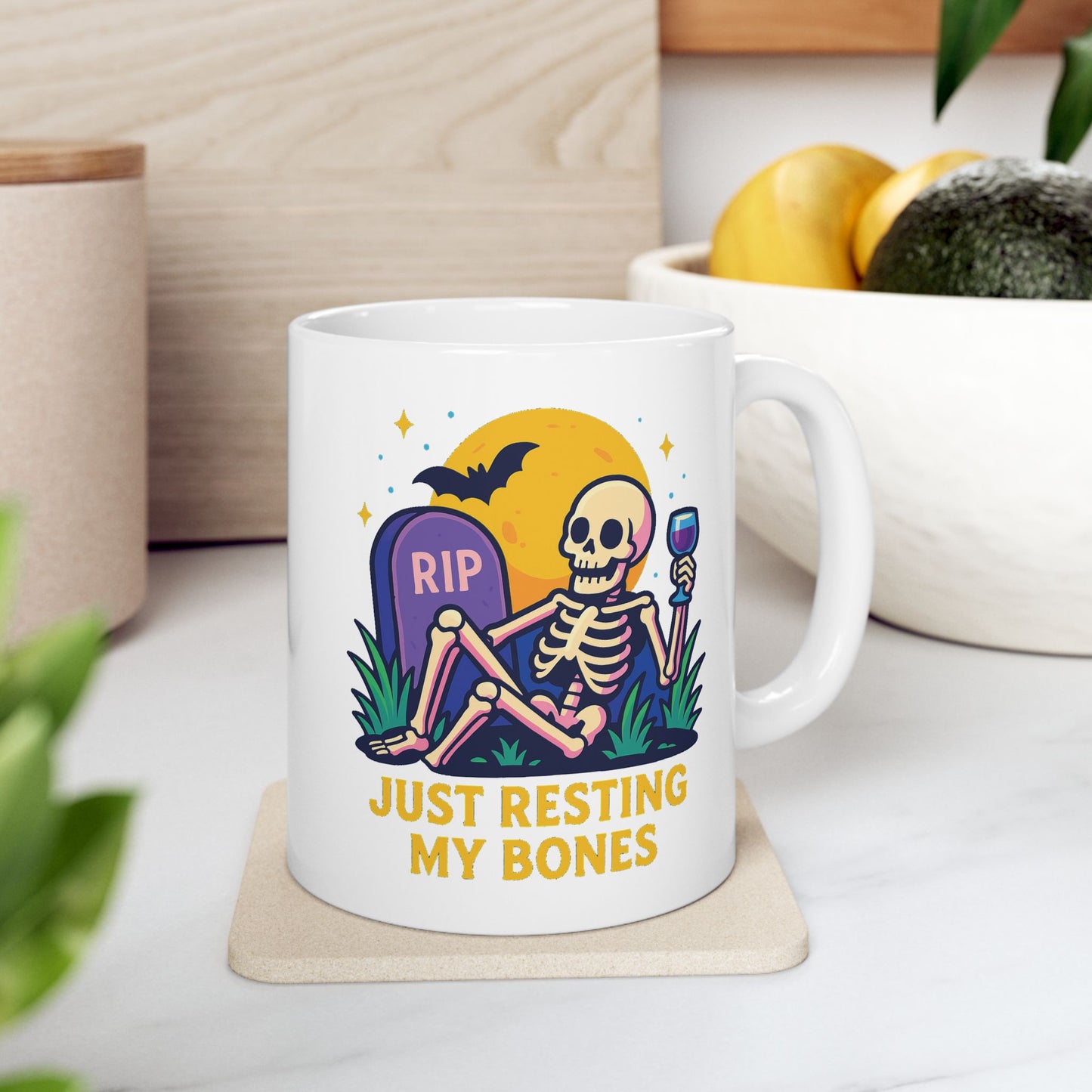 Skull Ceramic Mug for Halloween, Bone-Chilling Vibes