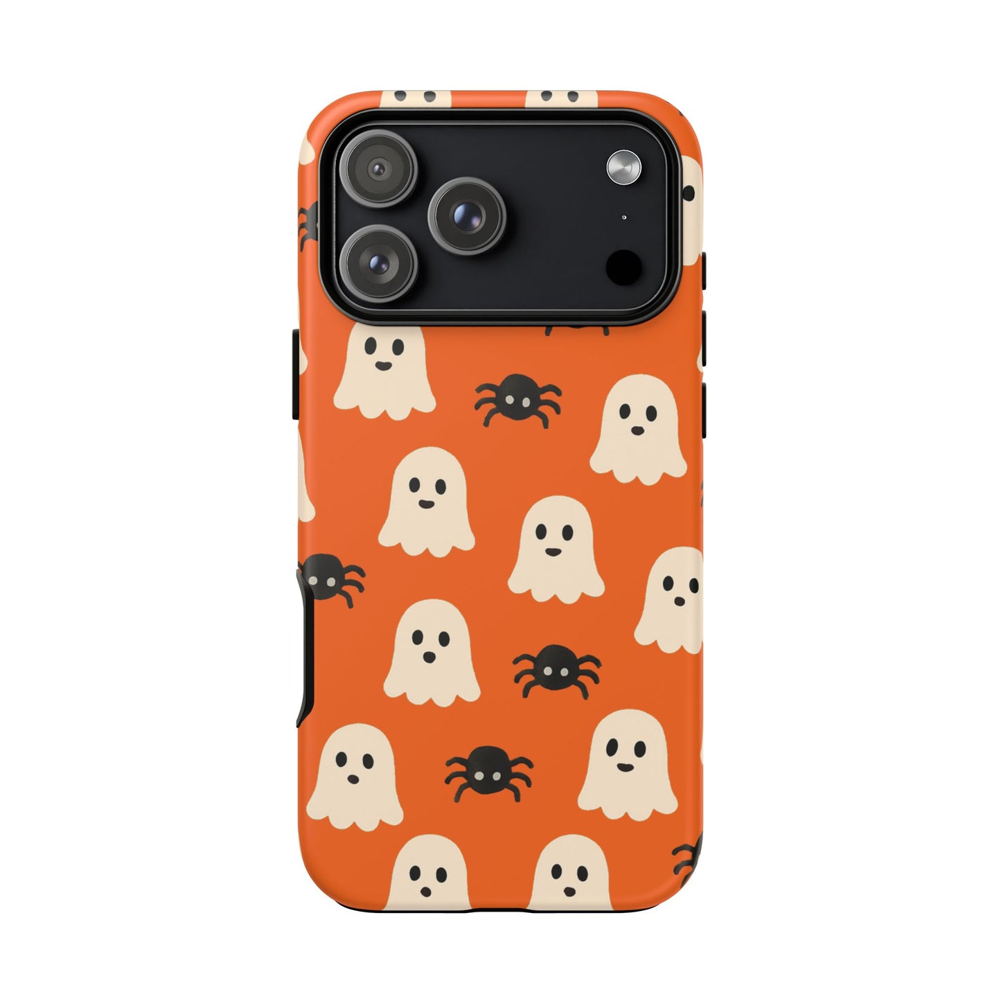 Cute Halloween Phone Case with Ghosts and Spiders, Spooky Gift, Fall Accessory, Unique Halloween Decor, Mobile Protection