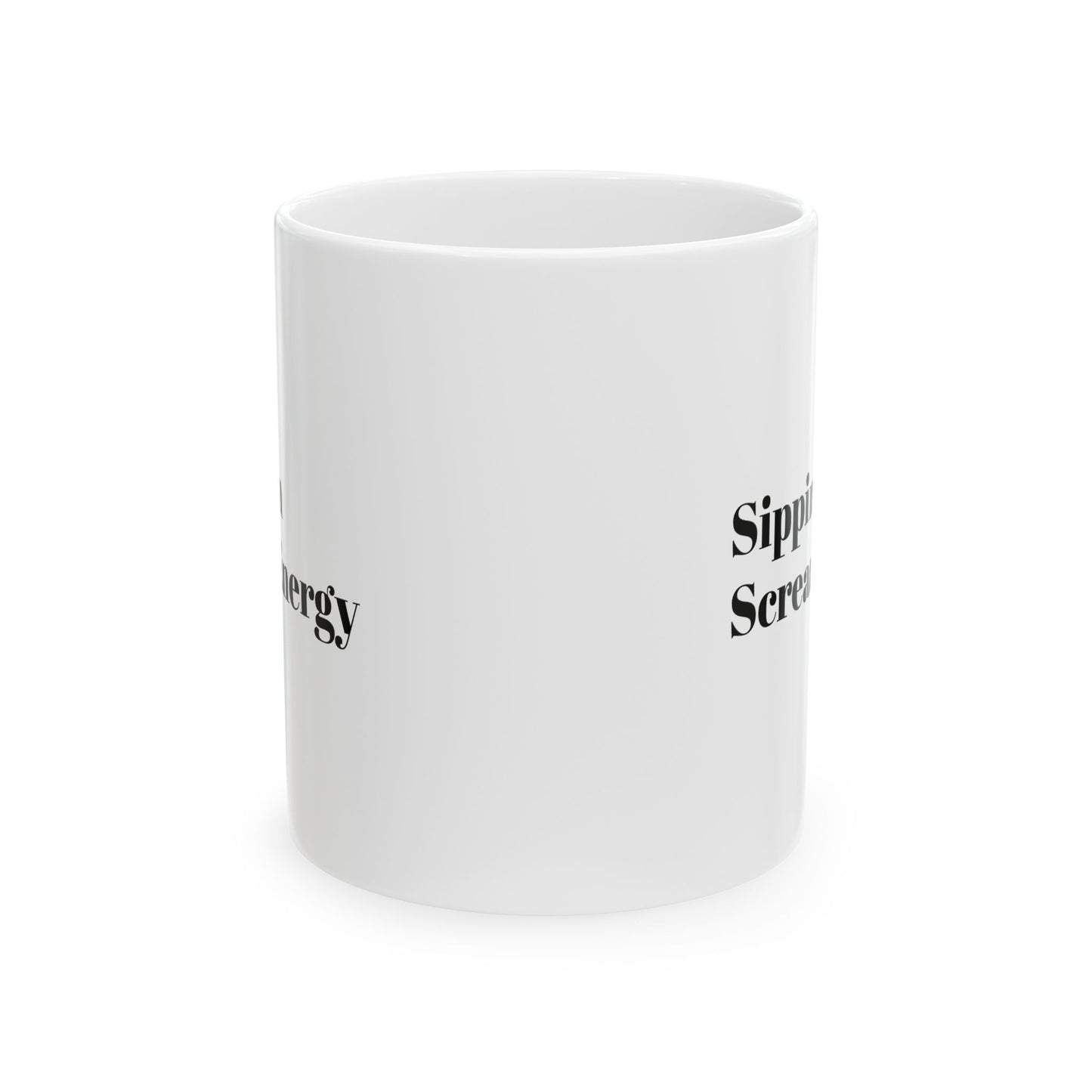 Sippin on Scream Energy-Ceramic Coffee Mug, Halloween Gift