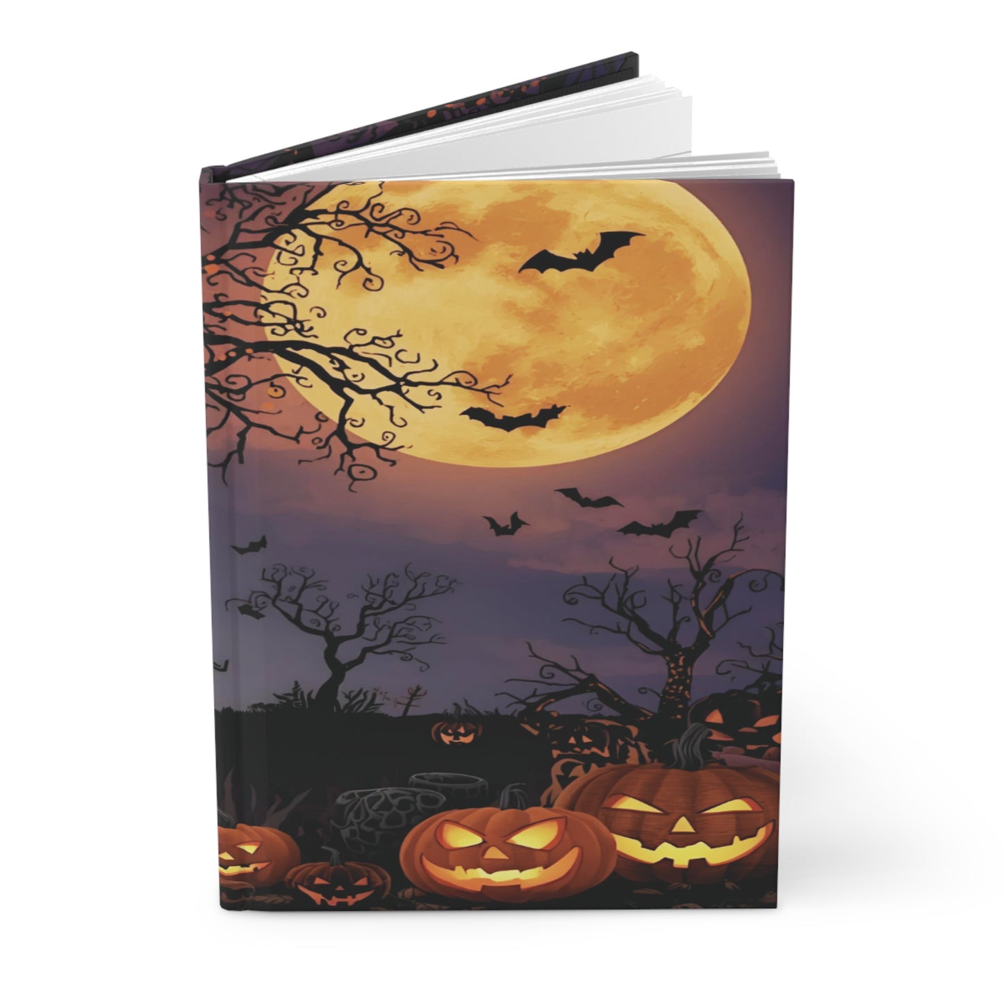 Halloween Themed Hardcover Journal, Spooky Notebook
