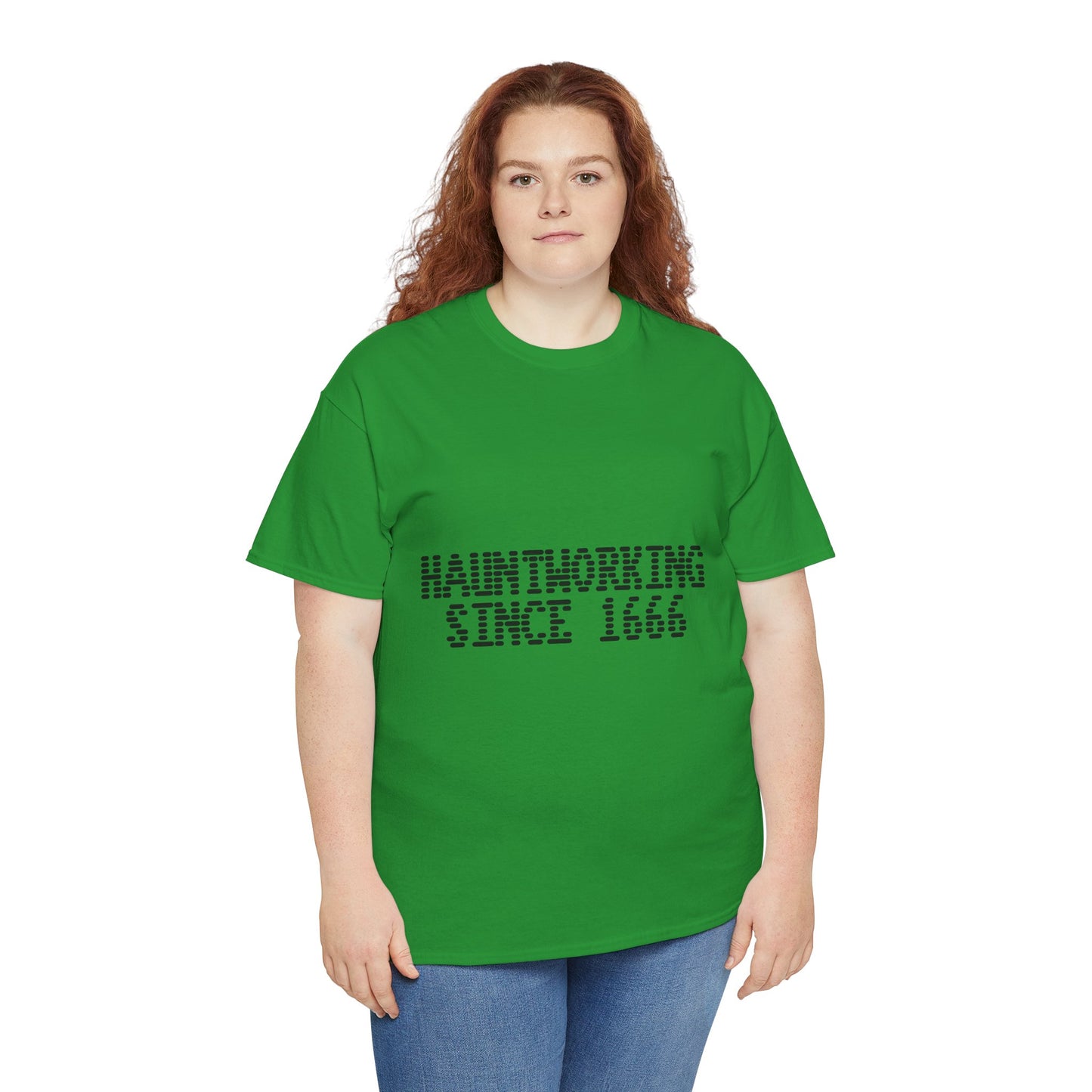 Hauntworking Since 1666-Cotton Tee, Halloween-Themed Tshirt