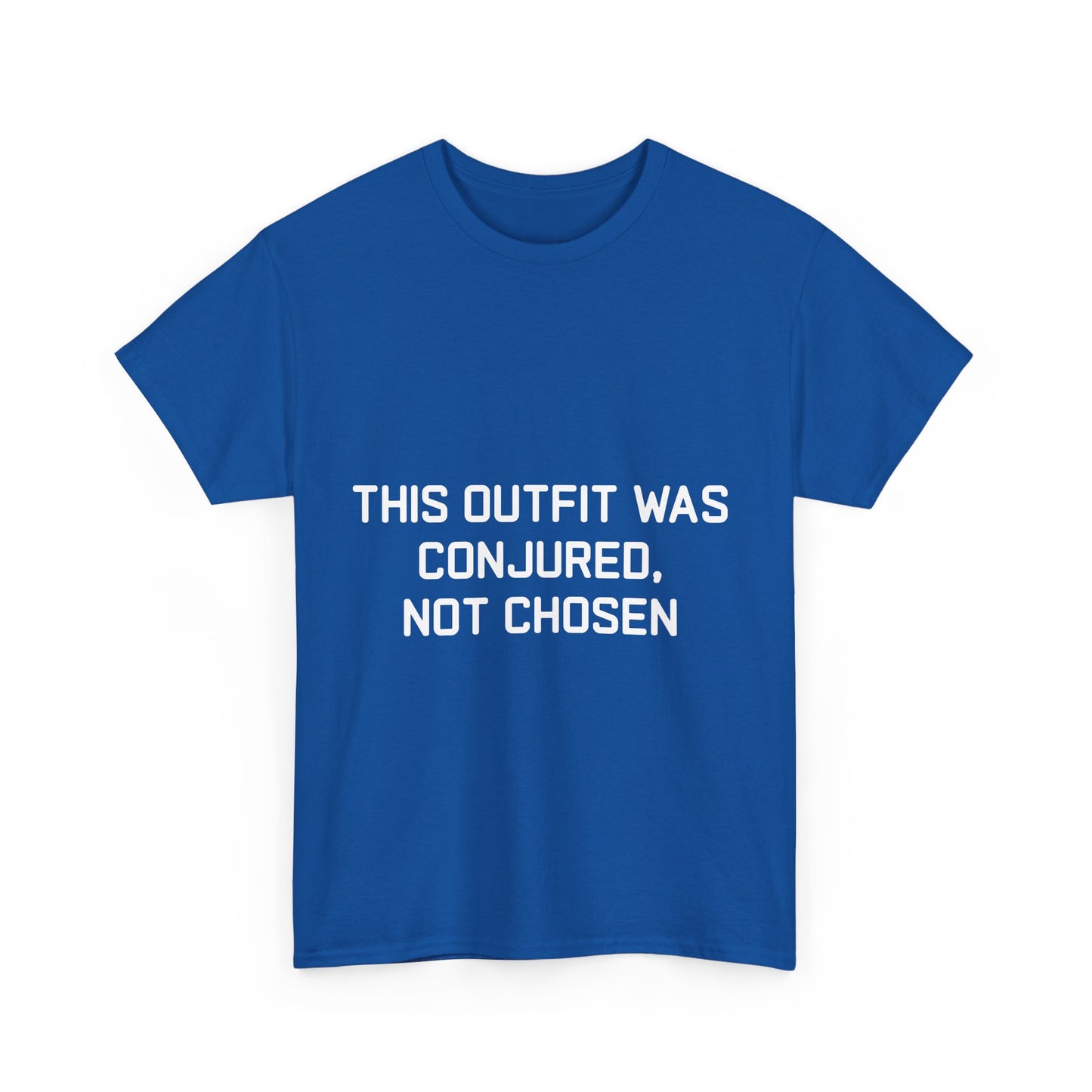 Unisex Heavy Cotton Tee - 'This Outfit Was Conjured, Not Chosen' - Funny Halloween T-shirt