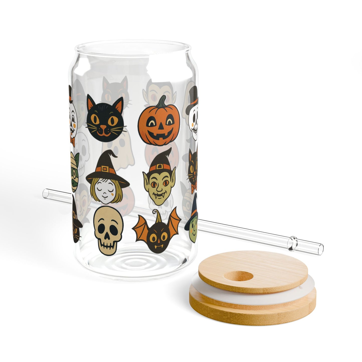 Halloween Sipper Glass, 16oz | Spooky Drinkware for Parties