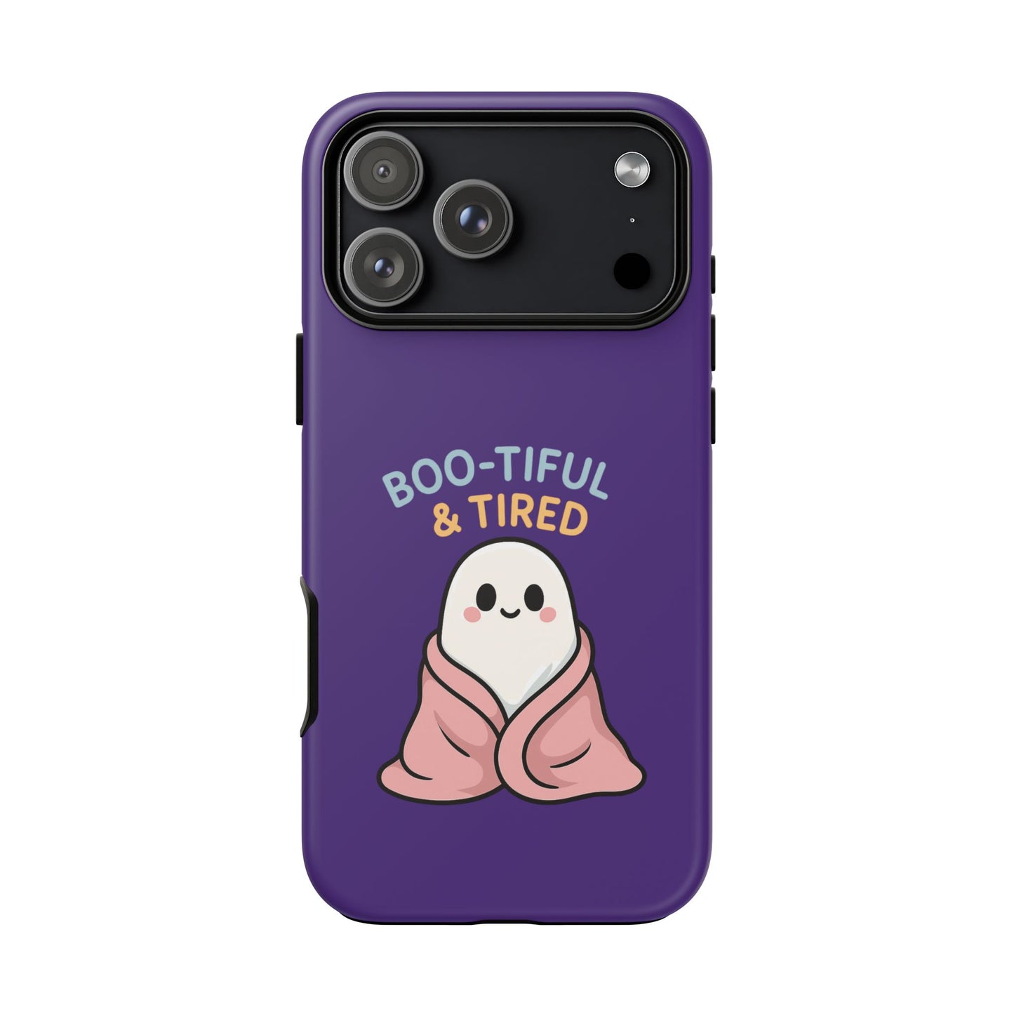 Boo-Tiful & Tired Phone Case, Halloween-Themed Design