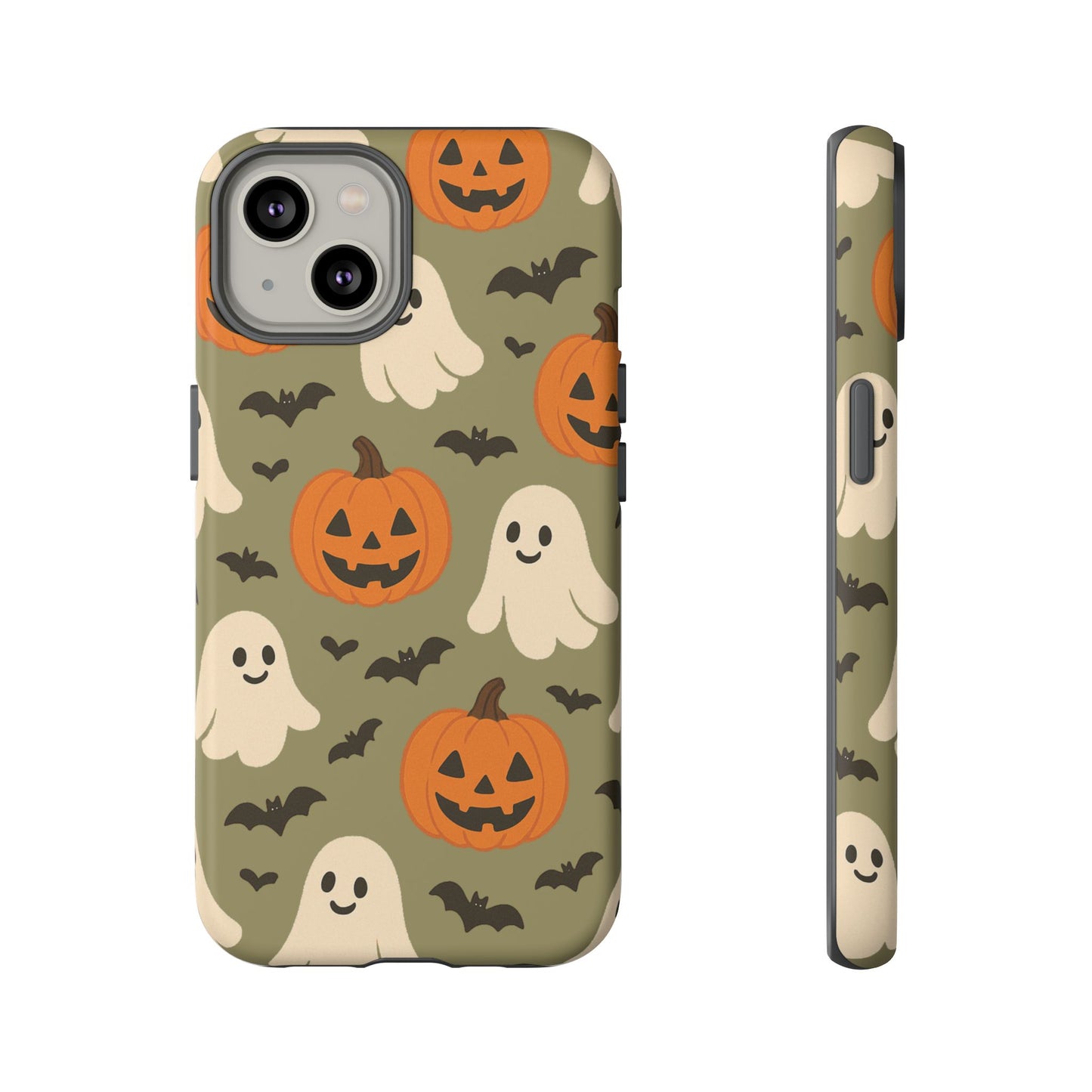 Halloween Phone Case with Ghosts and Pumpkins, Cute Fall Phone Cover, Spooky Season Accessory, Halloween Gift