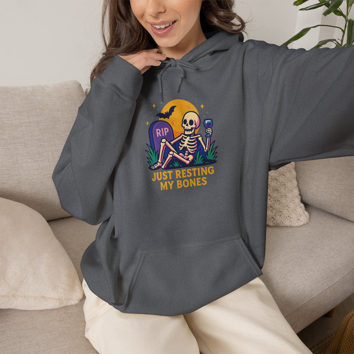 Halloween Skeleton Hoodie, Cozy Unisex Sweatshirt
