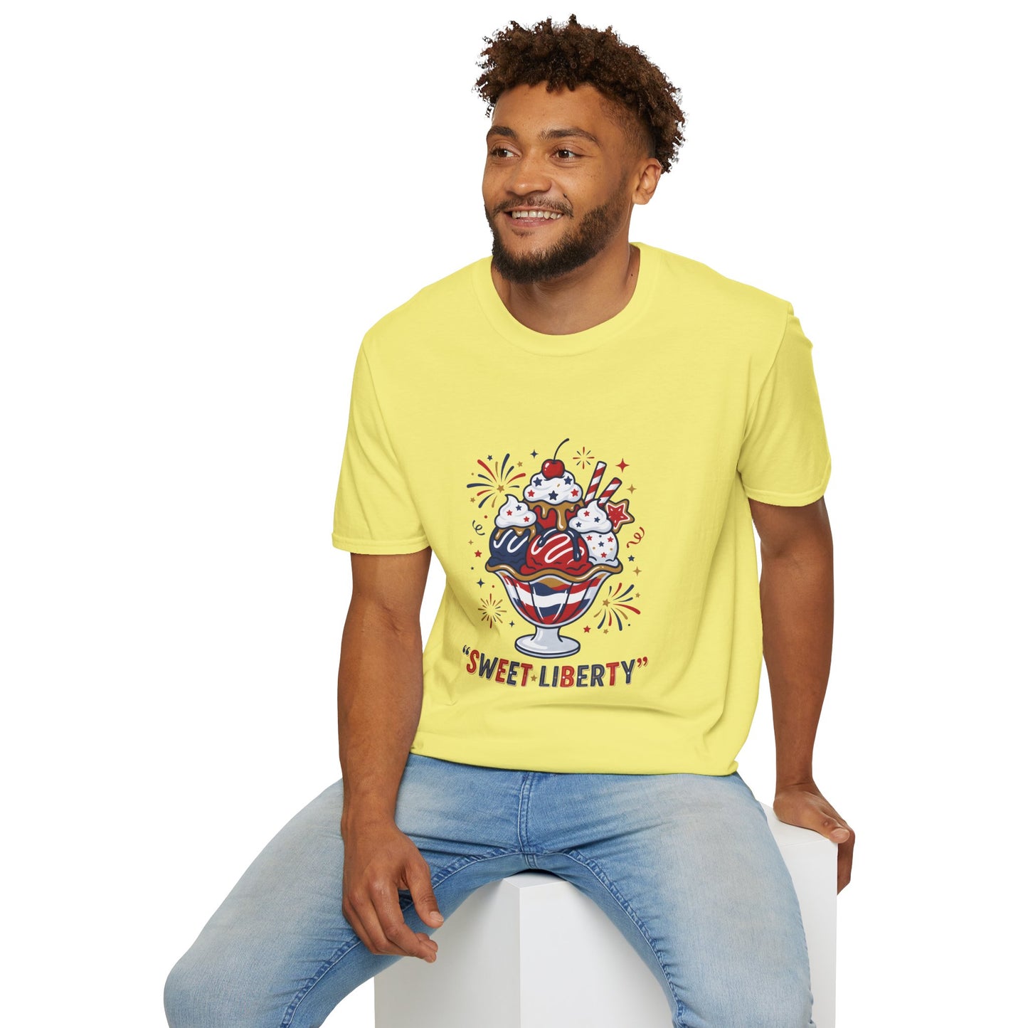 Sweet Liberty Ice Cream T-Shirt — Patriotic 4th of July Sundae Tee