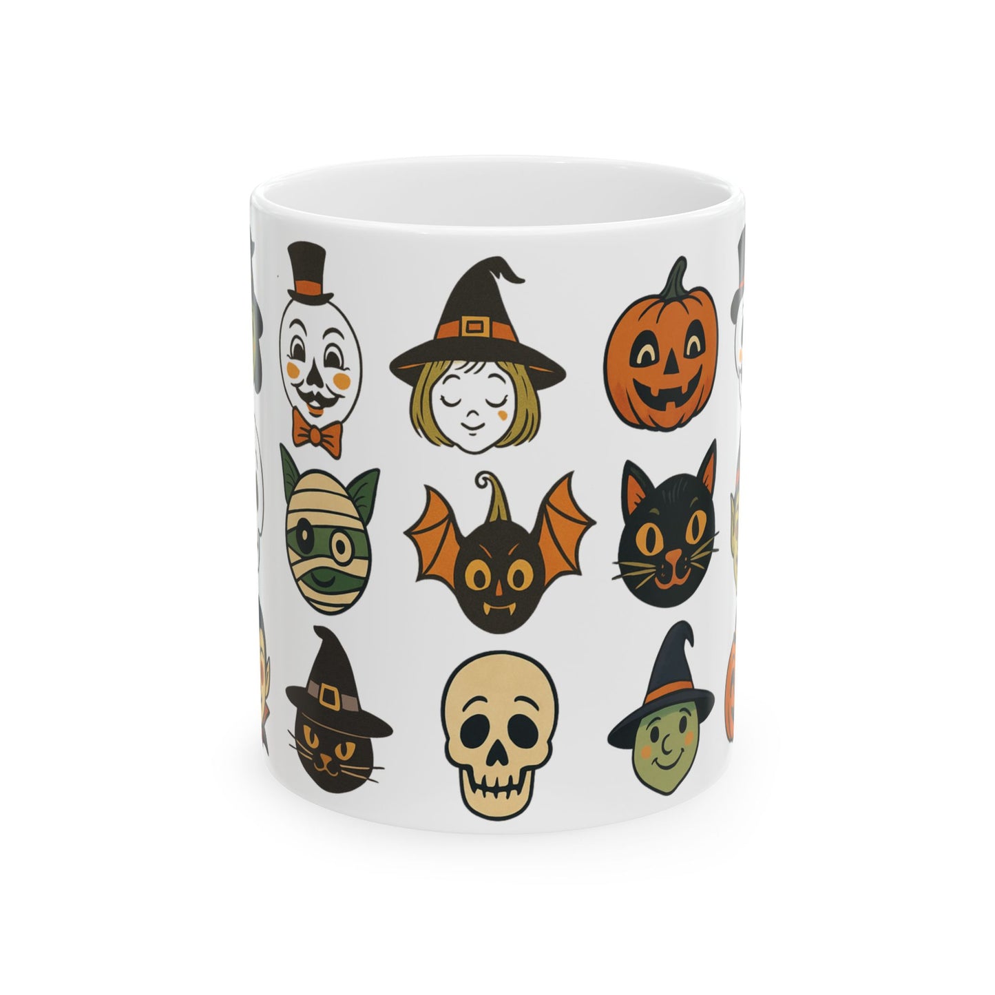 Halloween Themed Ceramic Mug, Spooky Coffee Cup