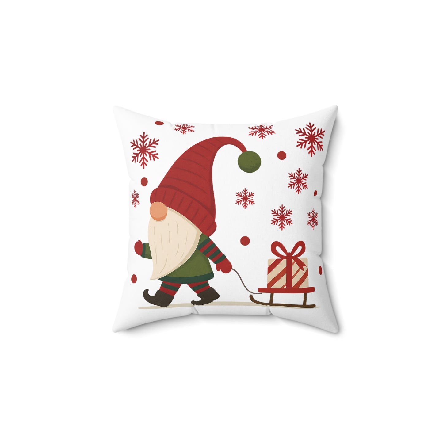 Christmas Gnome Throw Pillow — Cute Nordic Holiday Accent