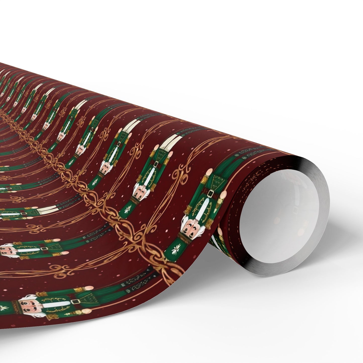 Vintage Christmas Gift Wrap Paper, Festive Nutcracker Wrapping Paper