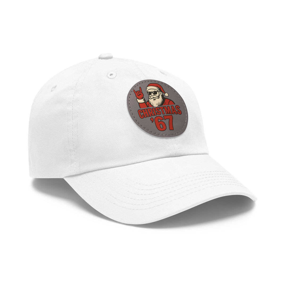 Christmas '67 Hat — Retro Santa Leather Patch Cap