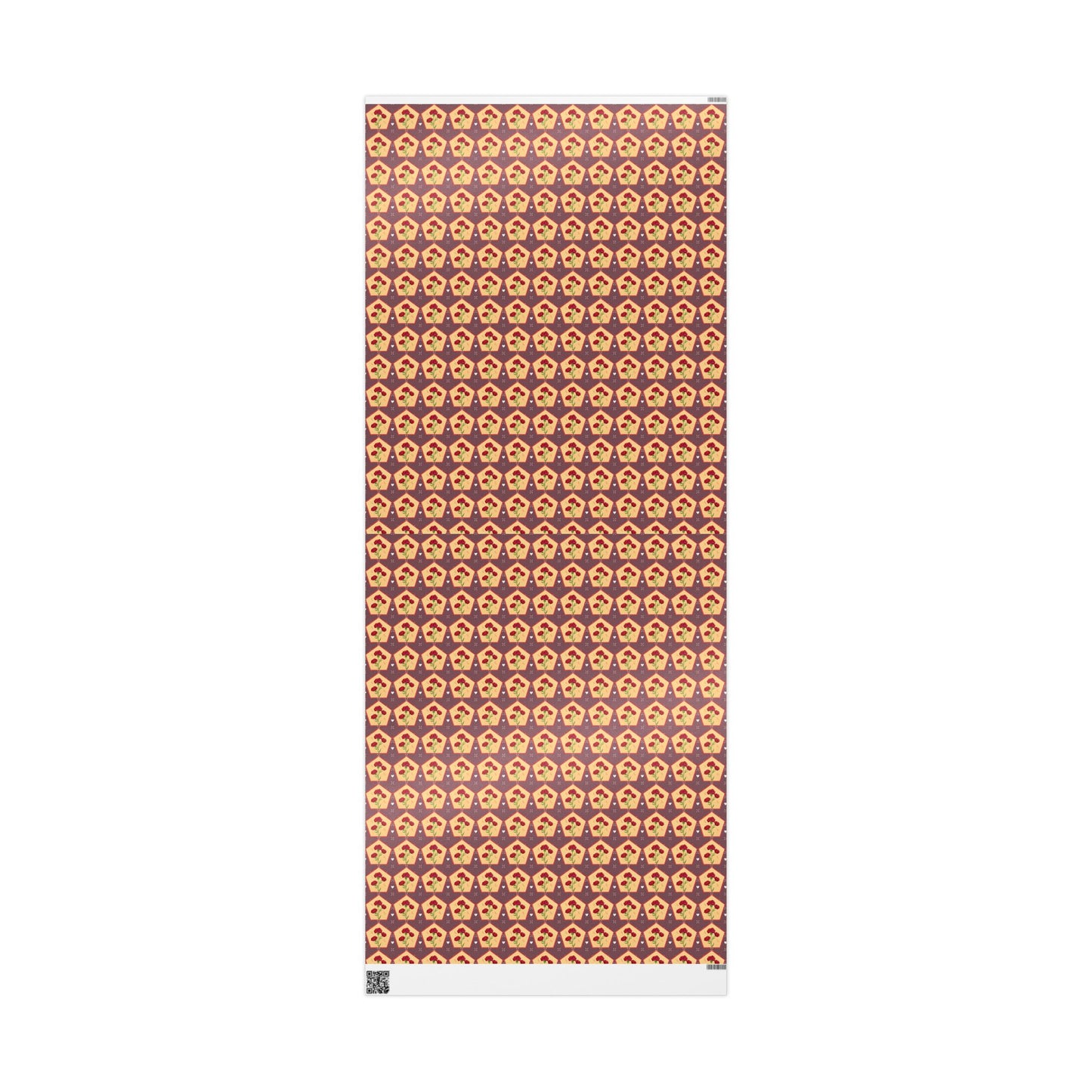 Floral Wrapping Paper Roll — Vintage Red Tulip Gift Wrap Paper for Valentine's Day, Birthdays