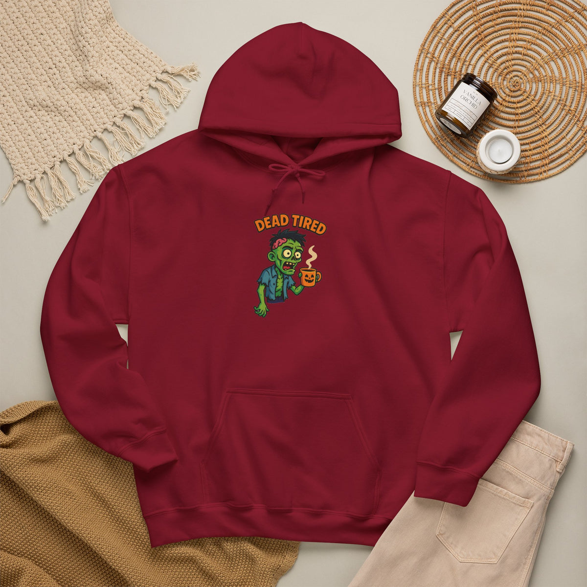 Zombie Themed Unisex Hoodie, Cozy Halloween Sweatshirt, Spooky Season Apparel