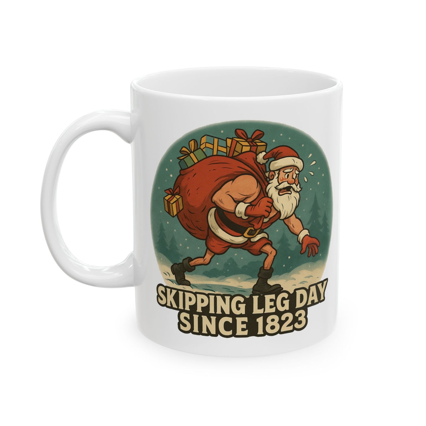 Festive Ceramic Mug for Holiday Cheer, Perfect for Christmas Gifts, Coffee Lovers, Fun Holiday Decor