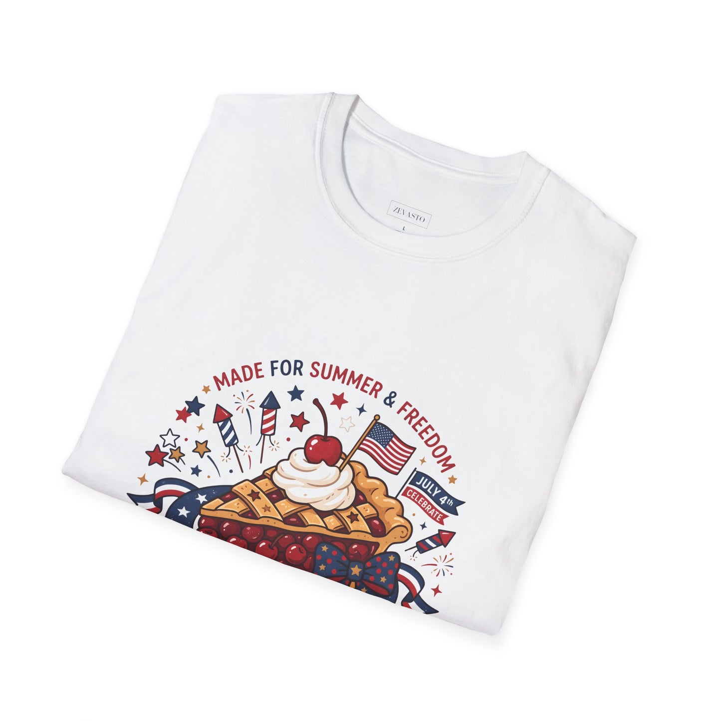 Sweet Land of Liberty Pie T-Shirt — Patriotic 4th of July Dessert Graphic Tee