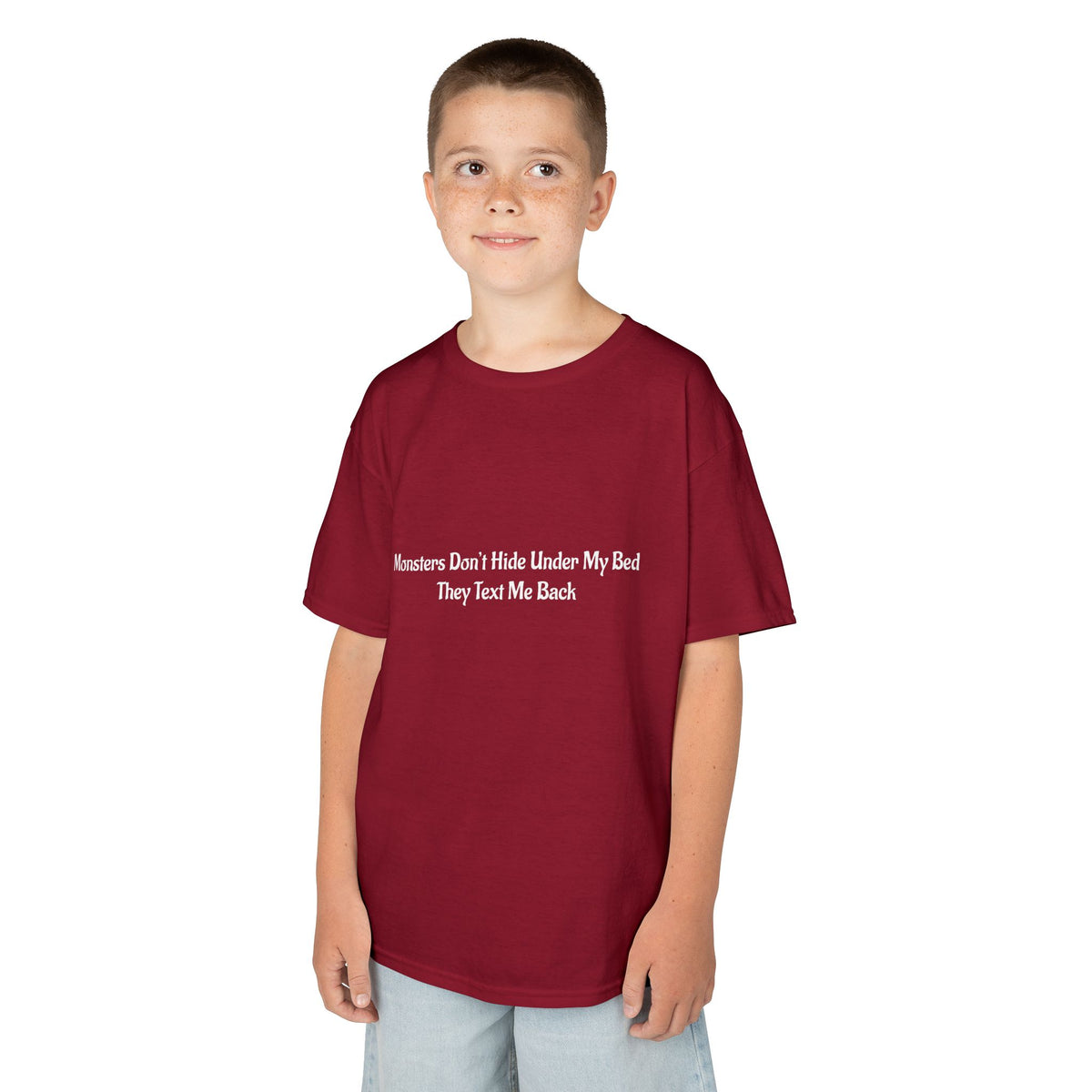 Funny Kids Monster Tee, Kids Heavy Cotton Shirt, Halloween T-Shirt