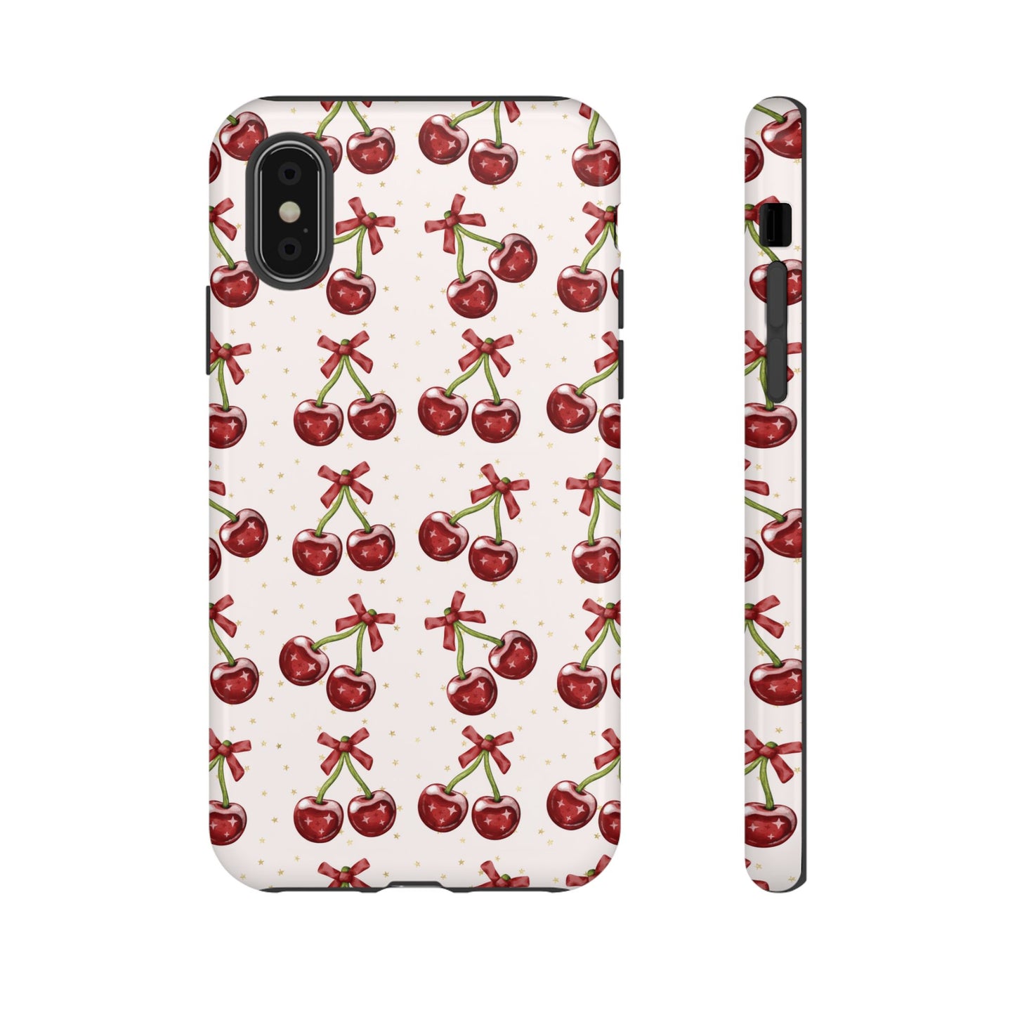 Cherry Pattern Phone Case — Cute Red Cherry Protective Phone Cover