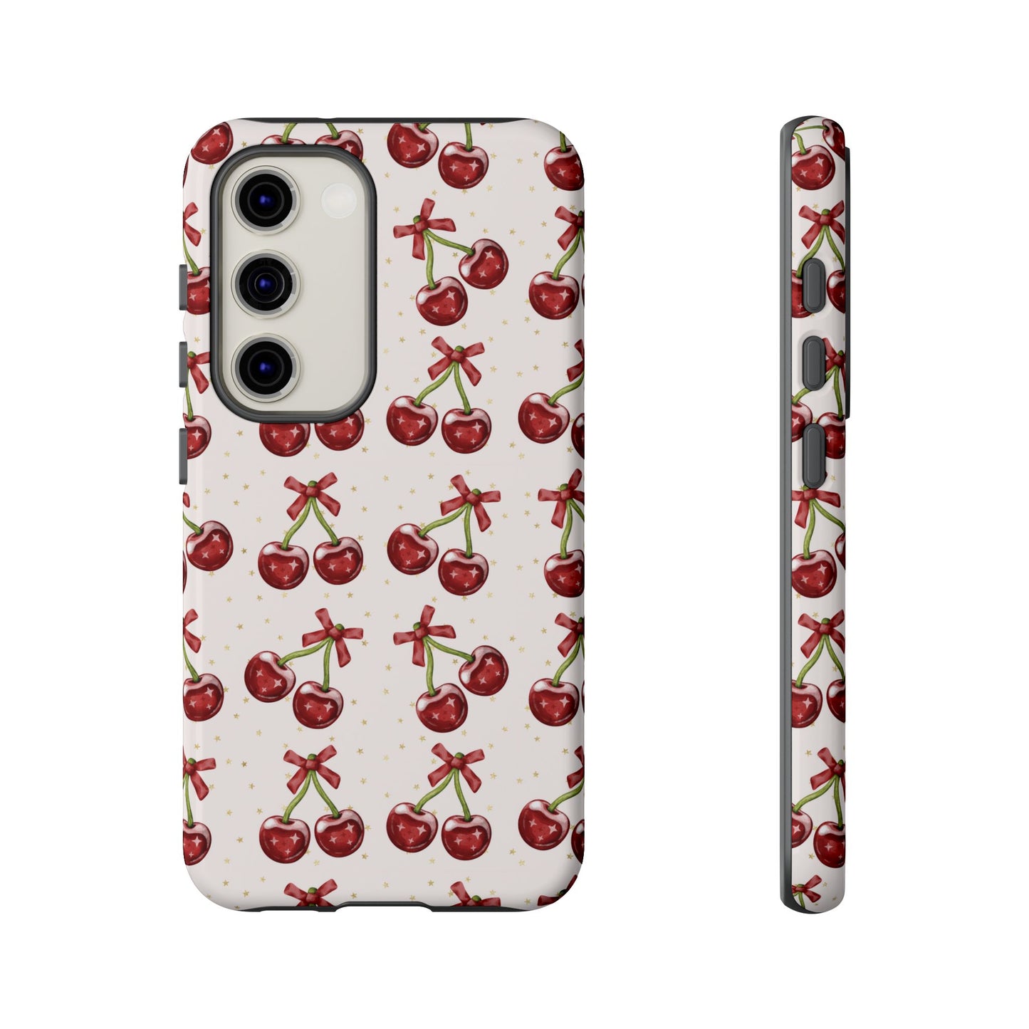 Cherry Pattern Phone Case — Cute Red Cherry Protective Phone Cover
