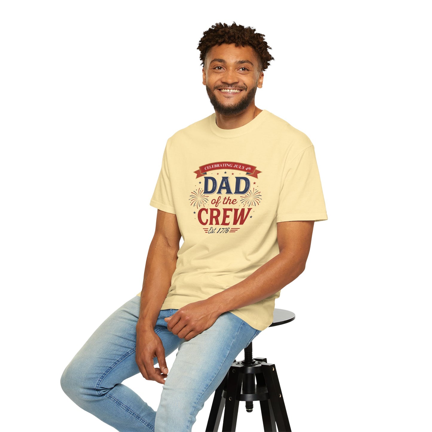Dad of the Crew T-Shirt — Patriotic 4th of July Tee, Independence Day Shirt