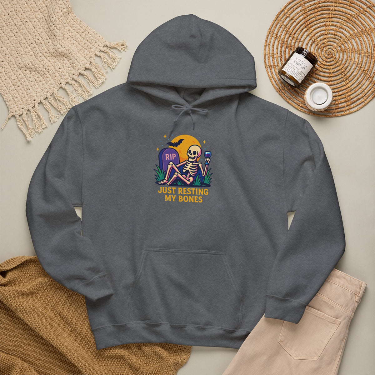 Halloween Skeleton Hoodie, Cozy Unisex Sweatshirt