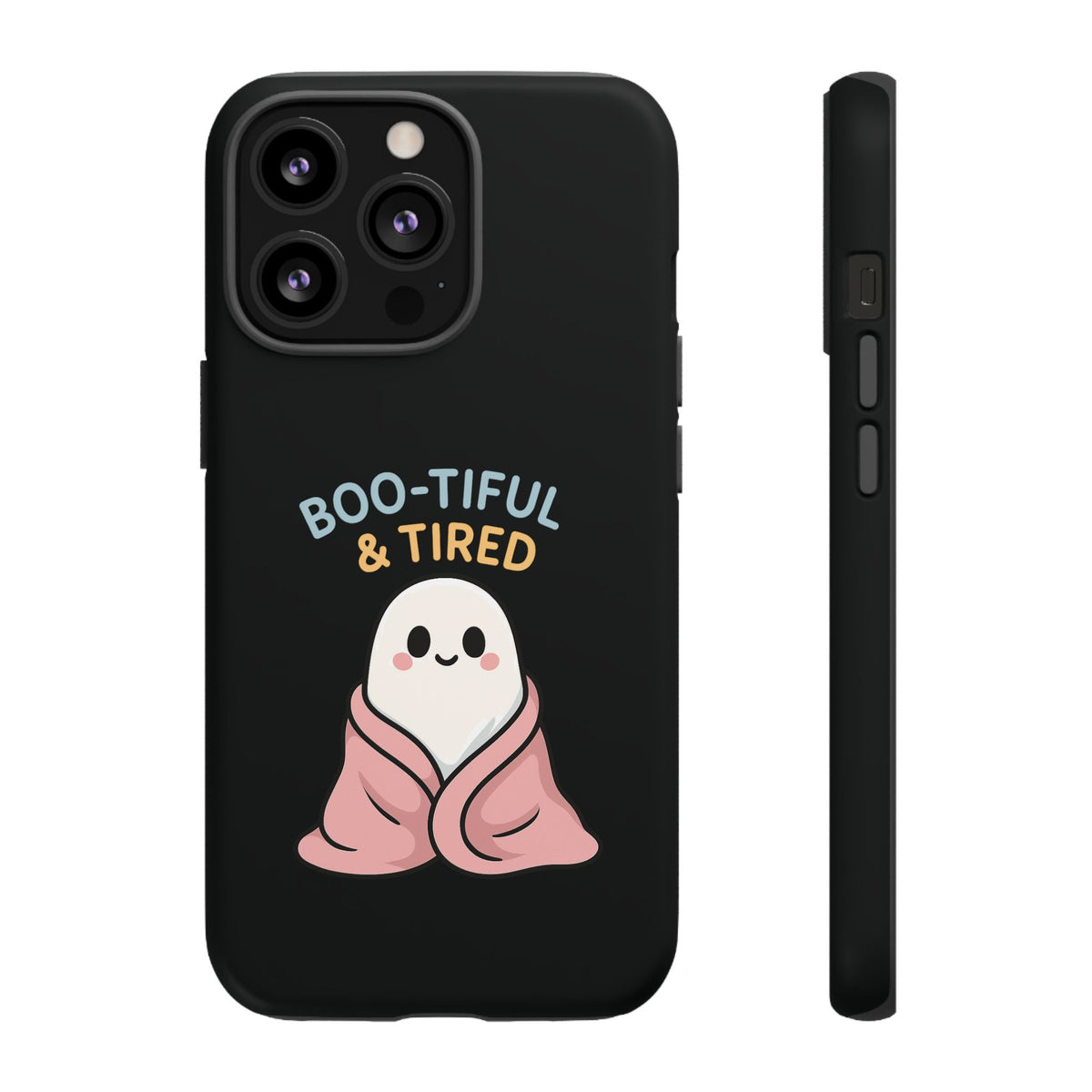 Boo-tiful & Tired Phone Case, Halloween-Themed Design