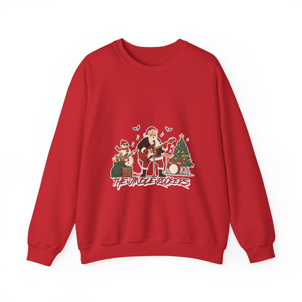 Funny Christmas Sweatshirt – "The Jingle Rockers" Holiday Band Crewneck