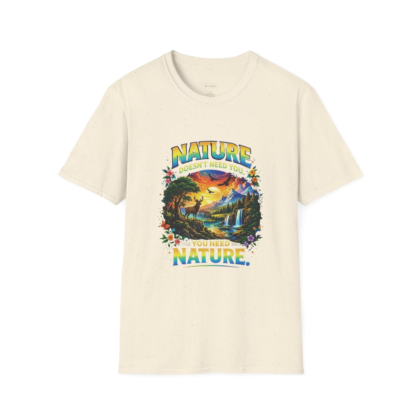 You Need Nature T-Shirt – Nature Doesn’t Need You Graphic Tee | Earth Day Shirt | Outdoor Lover Gift | Unisex Nature Aesthetic Tee
