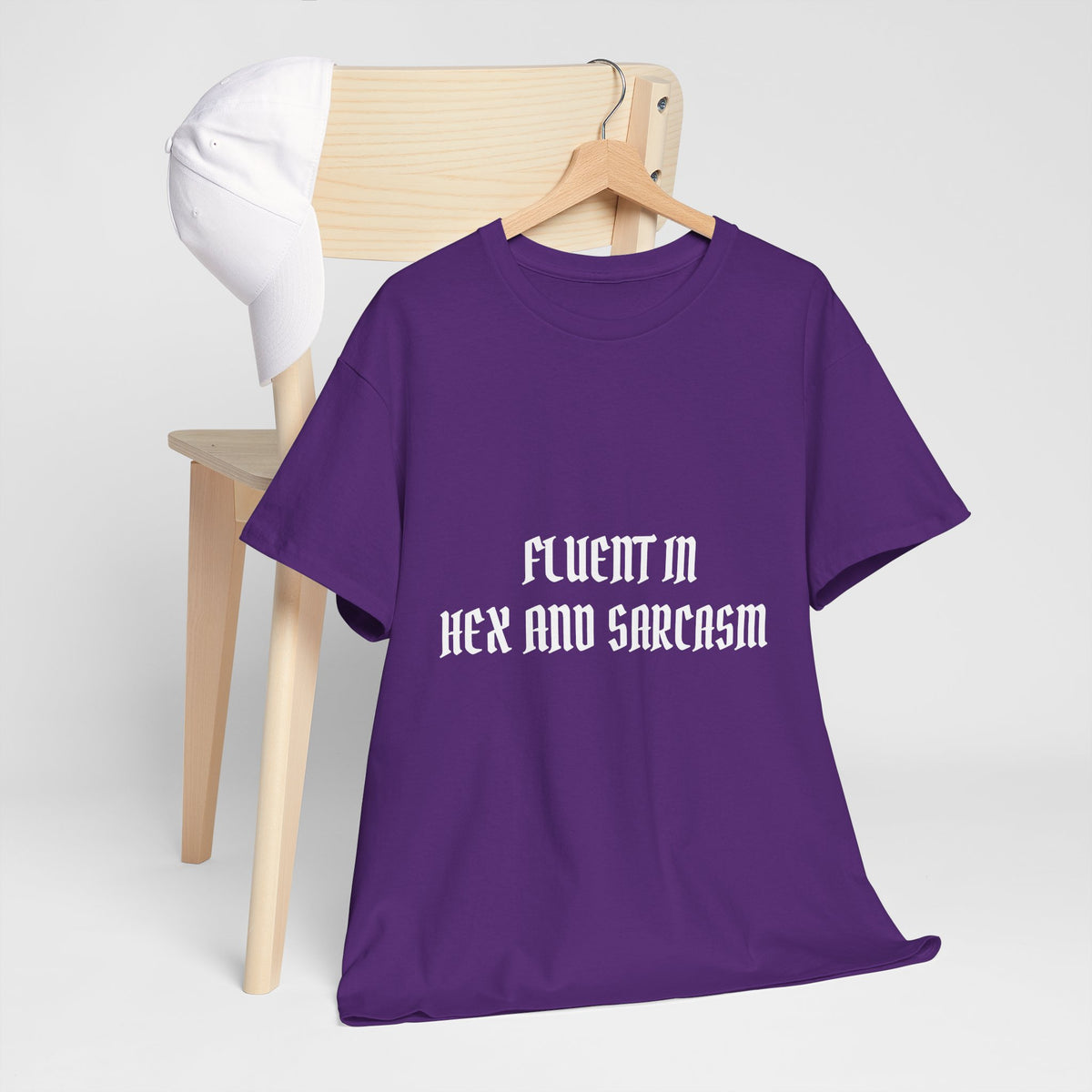Fluent in Hex and Sarcasm Unisex Heavy Cotton Tee, Perfect for Geeky Humor Lovers, Halloween Apparel