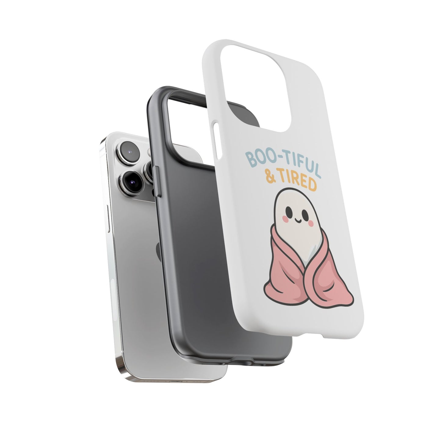 Boo-tiful & Tired Phone Case, Halloween-Themed Design