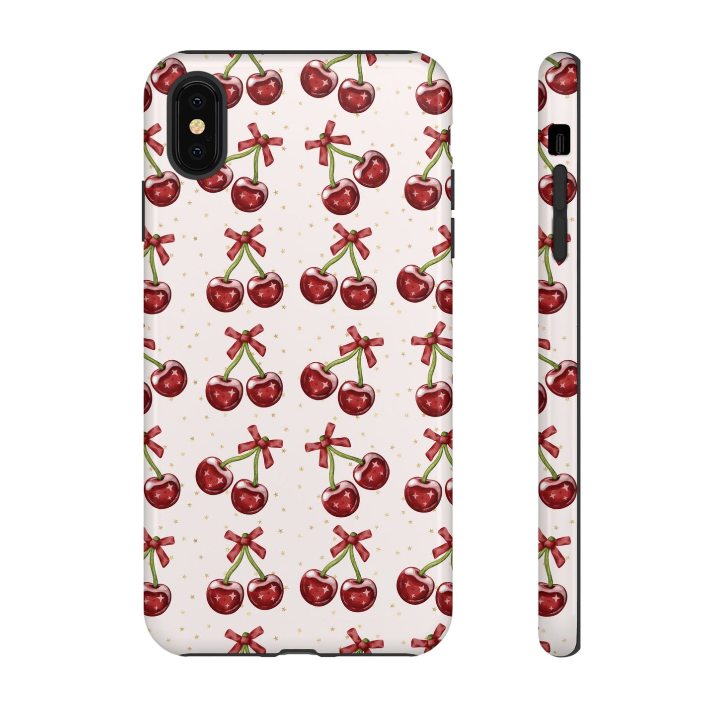 Cherry Pattern Phone Case — Cute Red Cherry Protective Phone Cover