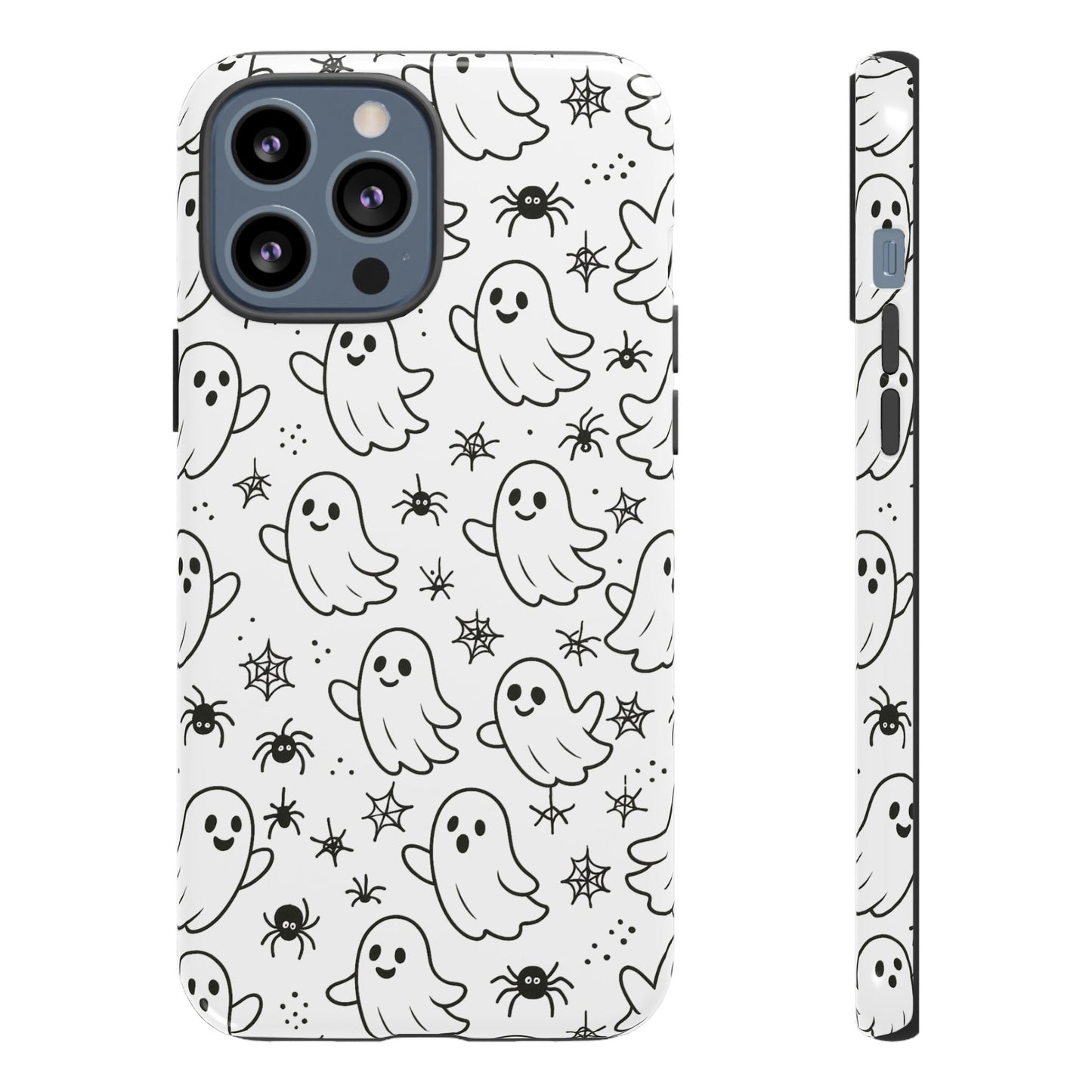 Ghostly Phone Case, Cute Halloween Phone Cover, Tough Phone Case, Spooky Phone Accessory, Ghost Pattern Design