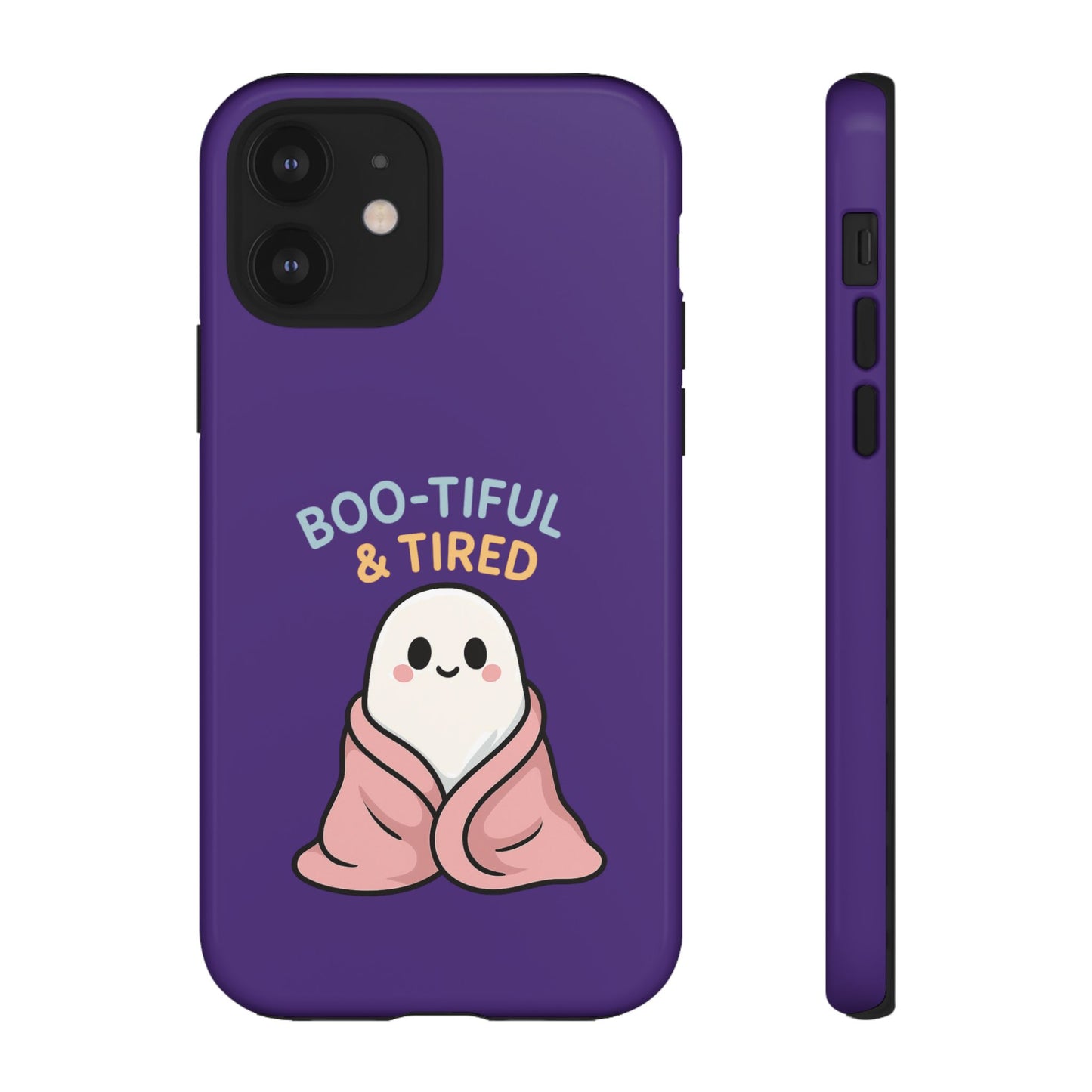 Boo-Tiful & Tired Phone Case, Halloween-Themed Design
